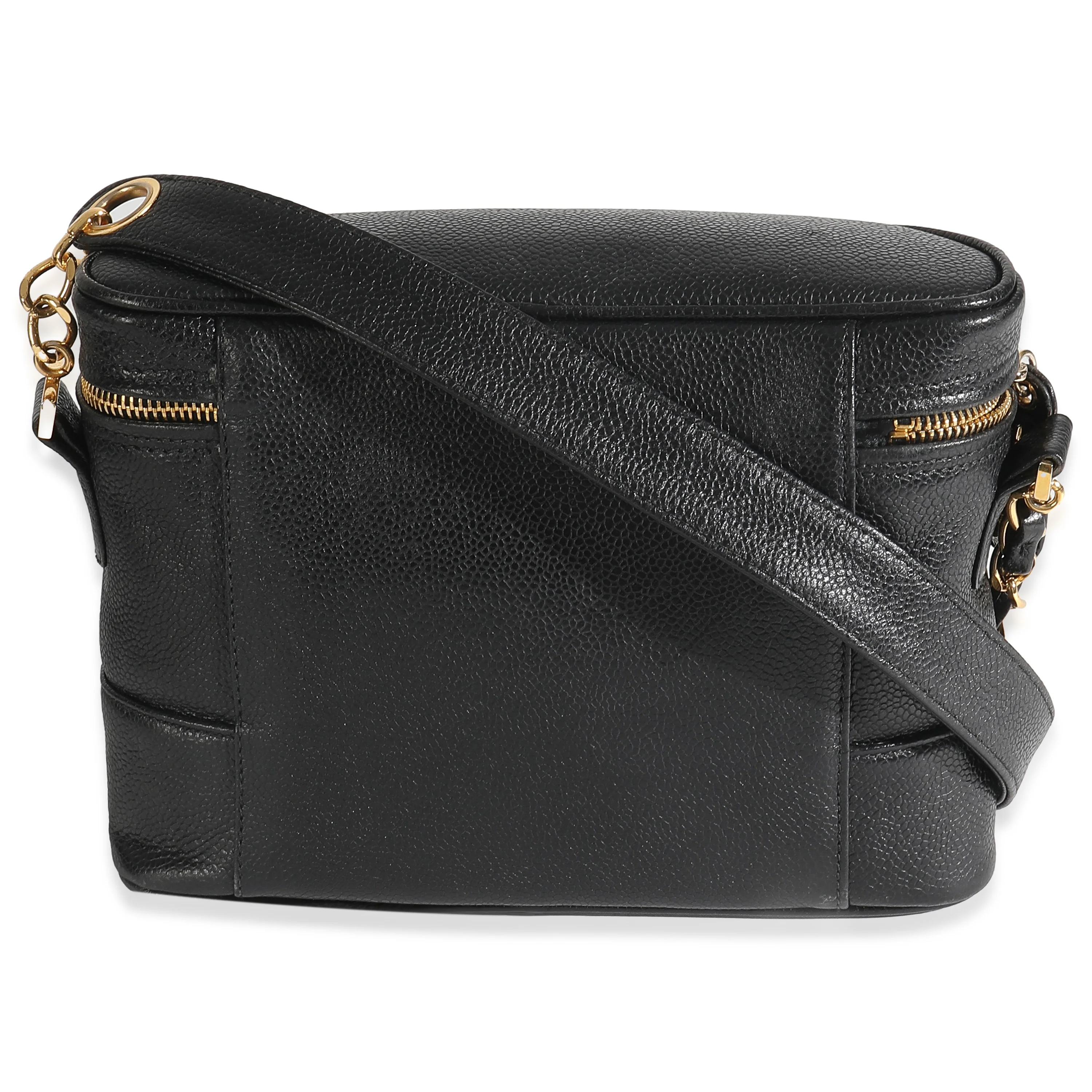 Vintage Black Caviar Triple CC Crossbody Handbag - Image 4