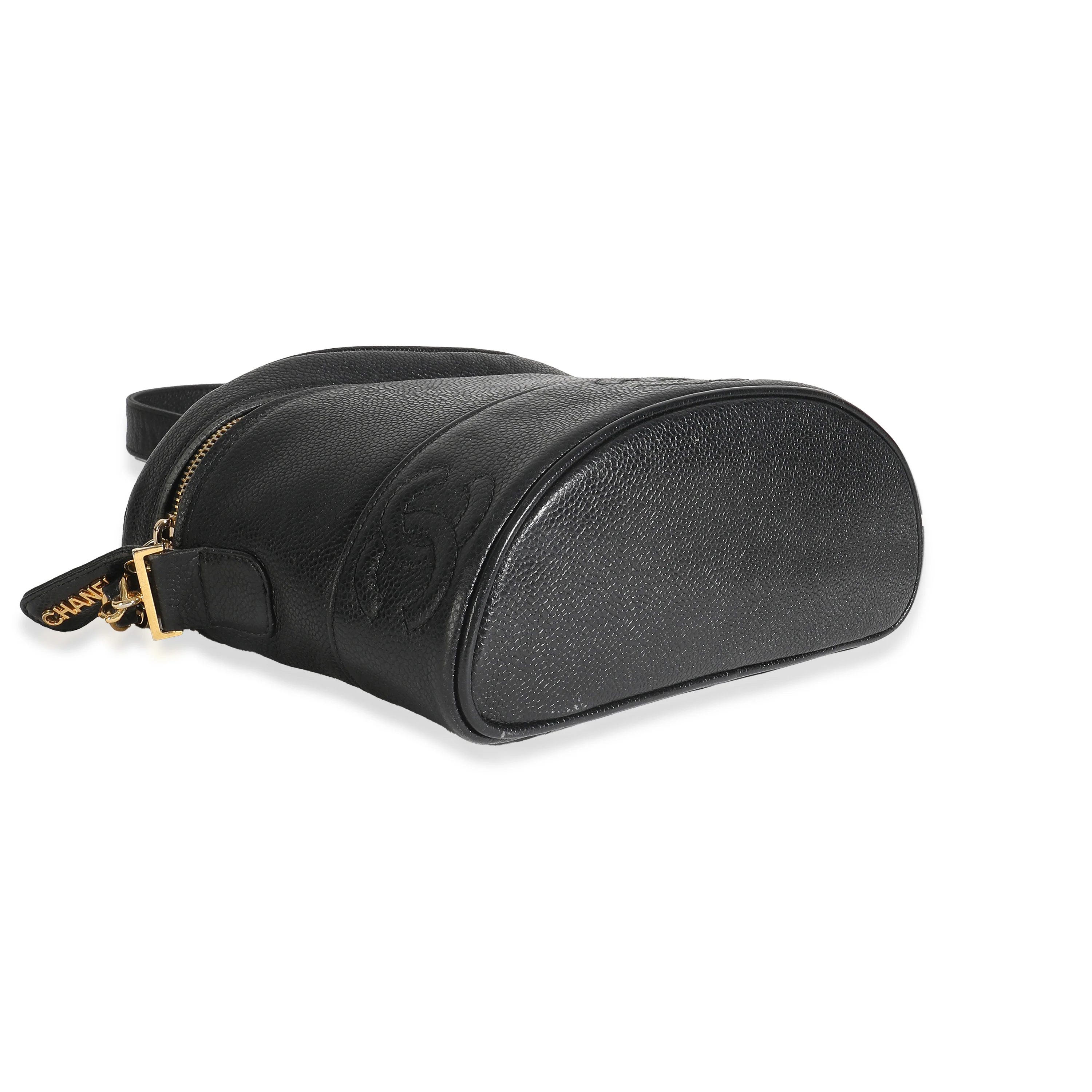 Vintage Black Caviar Triple CC Crossbody Handbag - Image 6