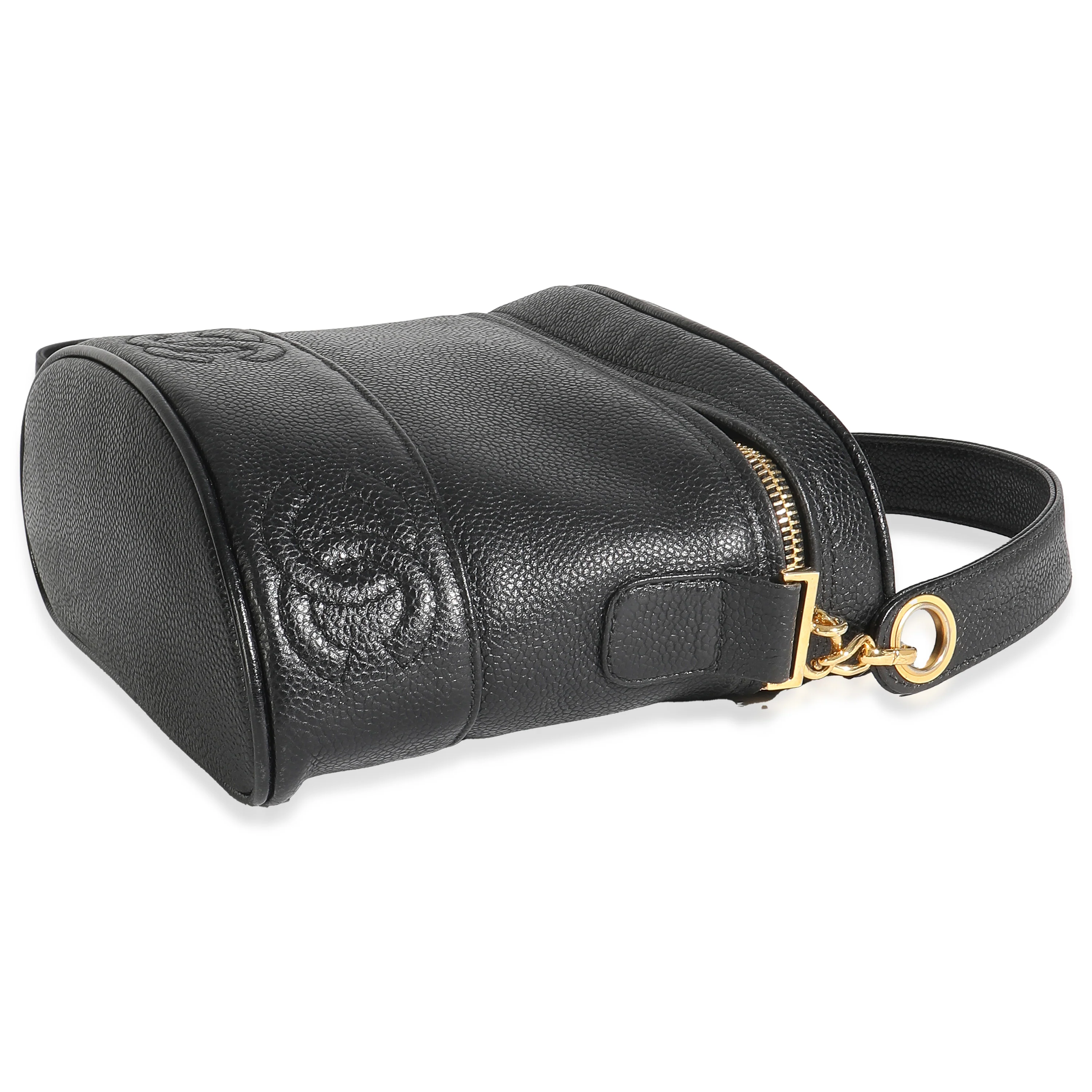 Vintage Black Caviar Triple CC Crossbody Handbag - Image 7