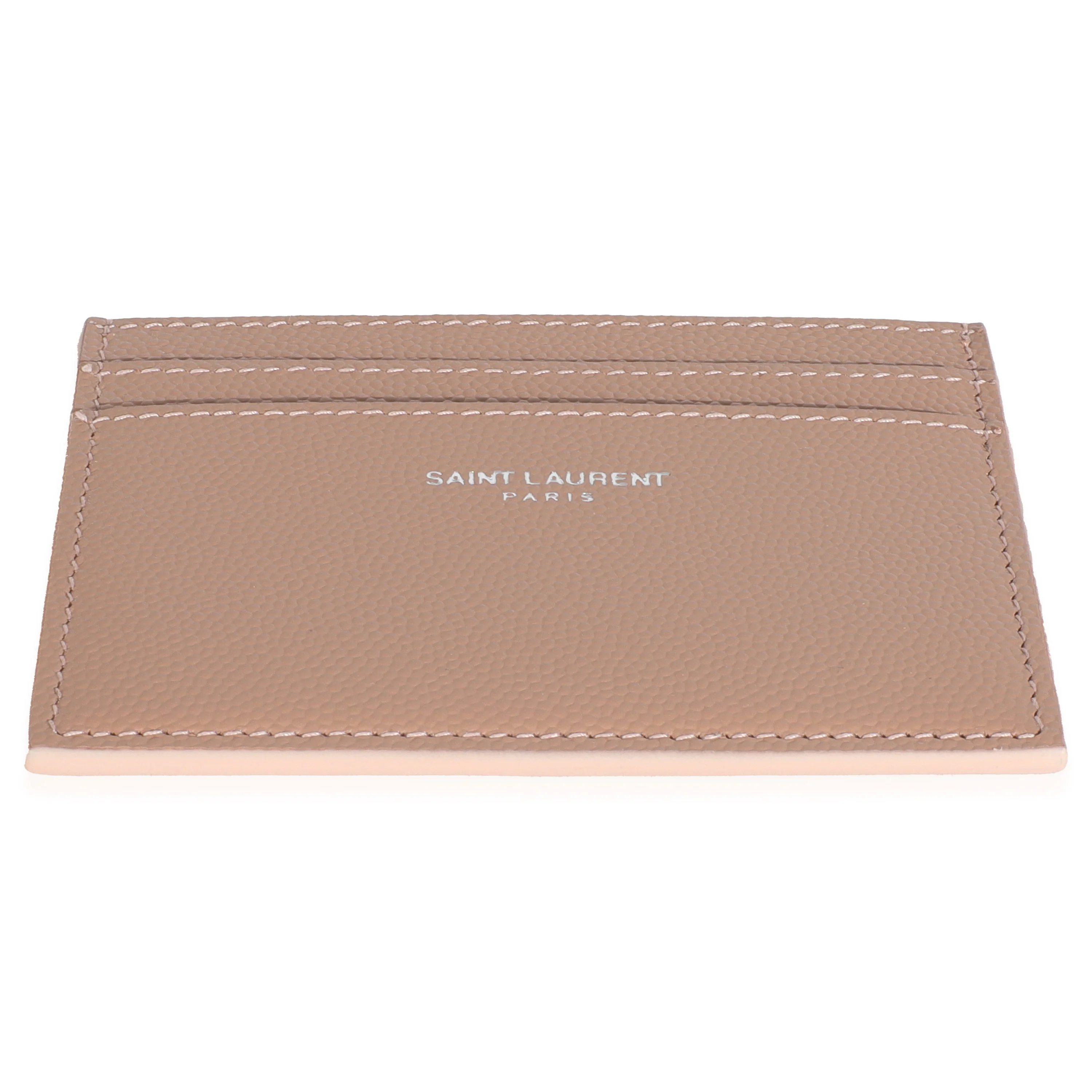 Dark Pink Grain De Poudre Credit Card Case - Image 5