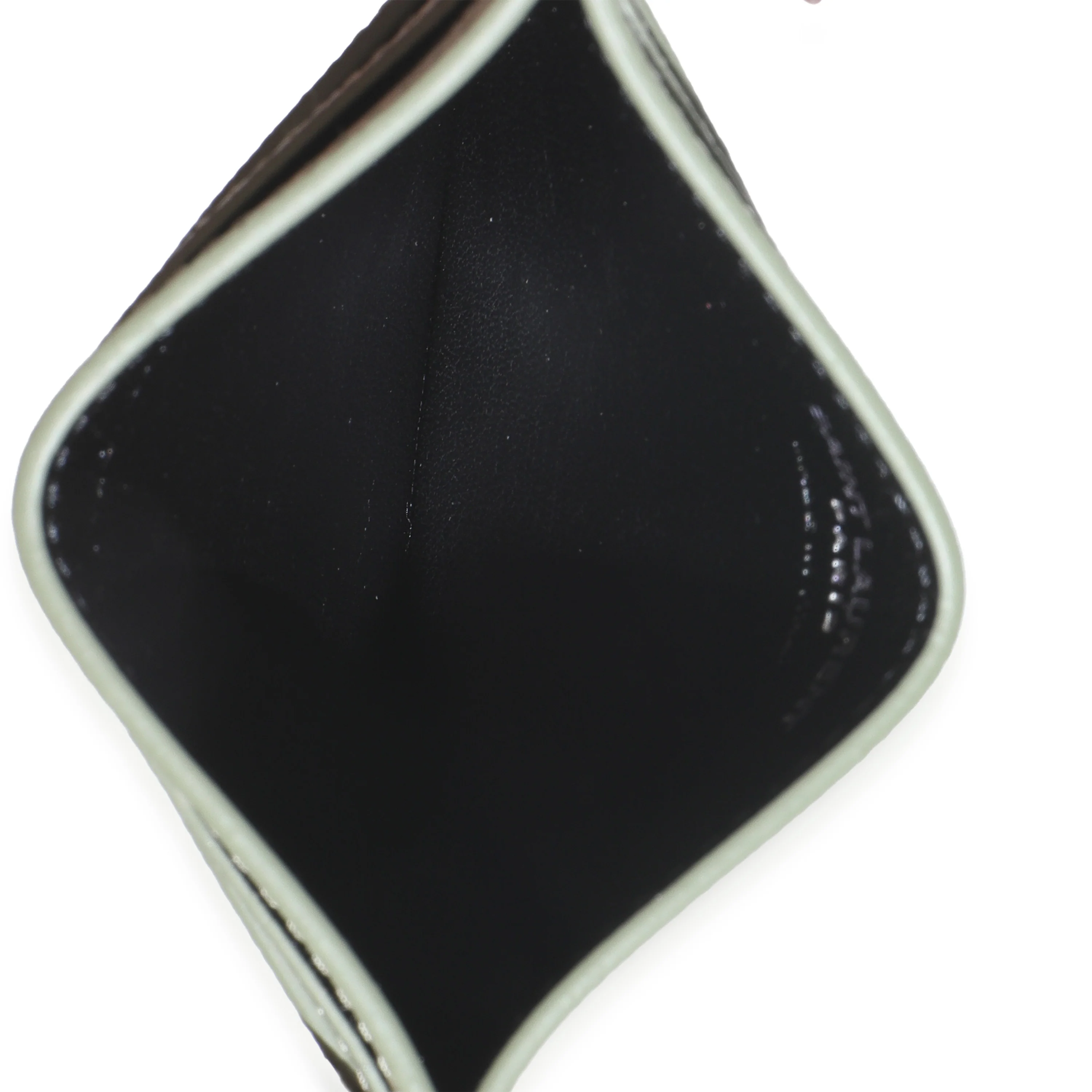 Light Khaki Grain De Poudre Credit Card Case - Image 8