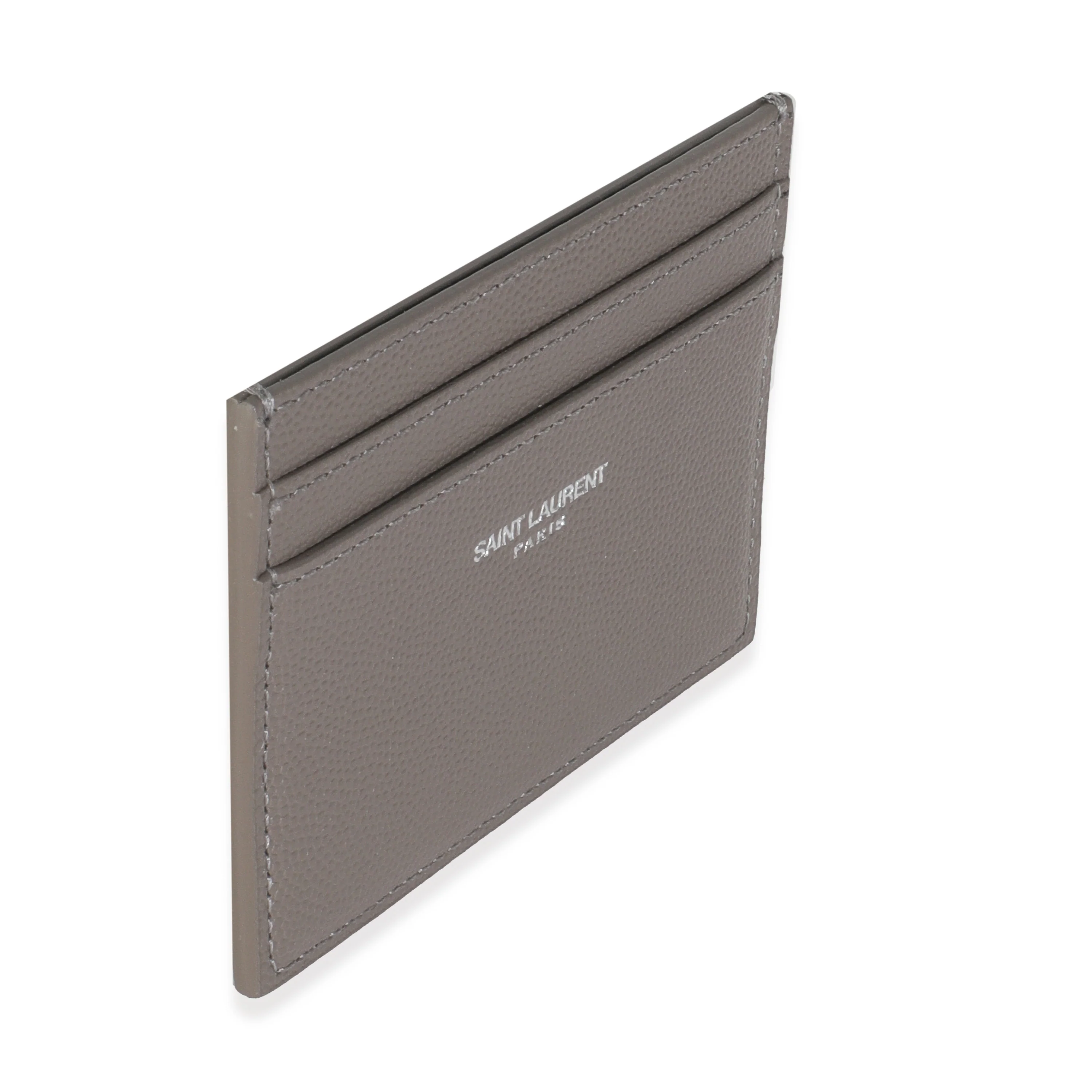 Light Grey Grain De Poudre Credit Card Case - Image 3