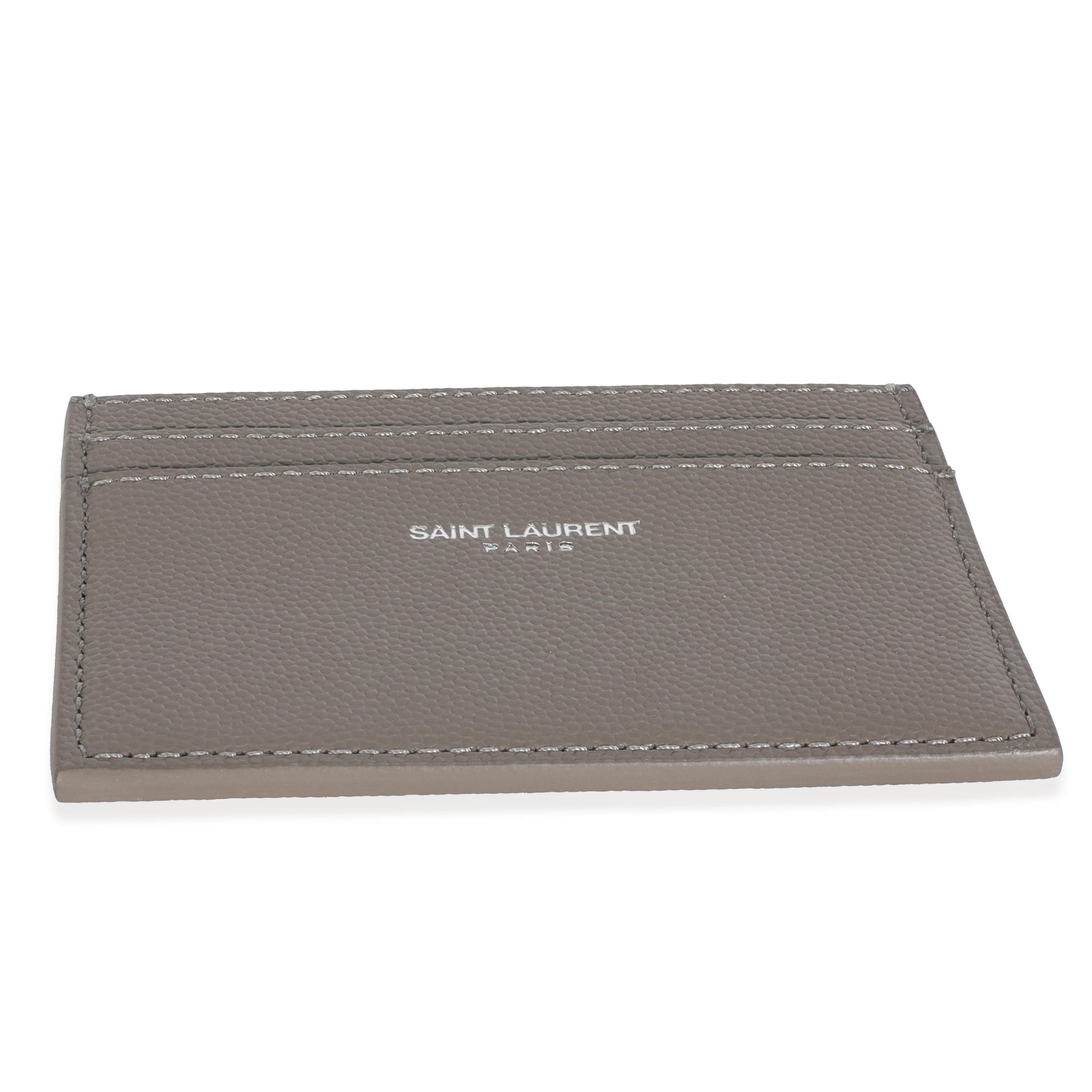 Light Grey Grain De Poudre Credit Card Case - Image 5