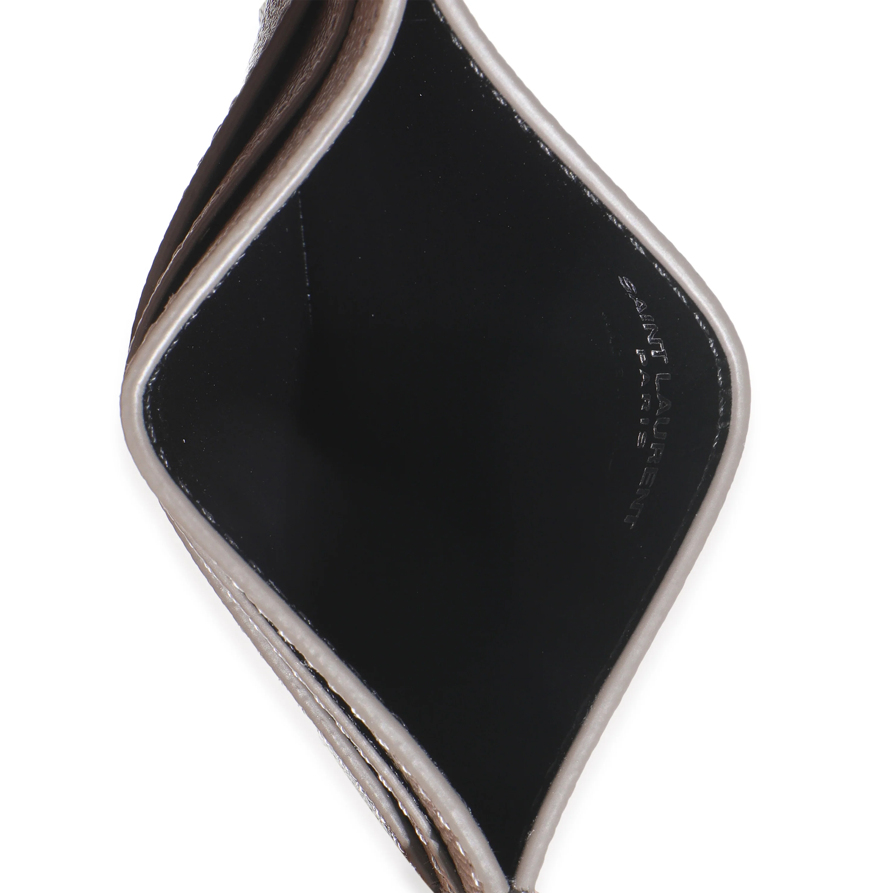 Light Grey Grain De Poudre Credit Card Case - Image 8