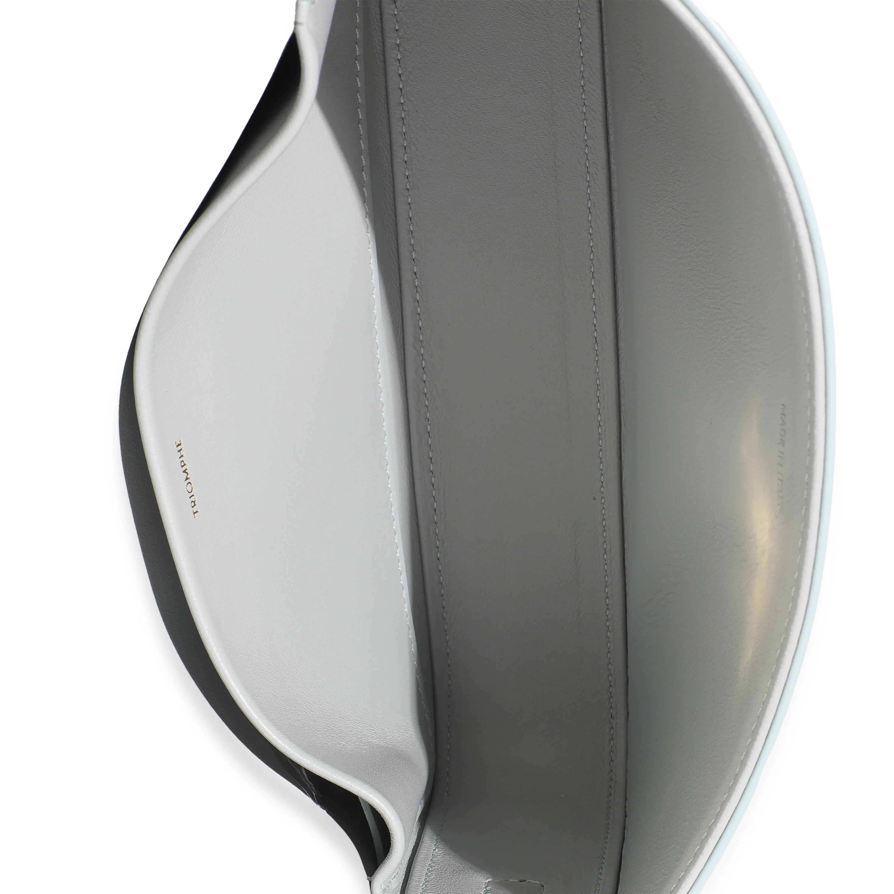 Blue Grey Shiny Calfskin Claude Triomphe Shoulder Bag - Image 8