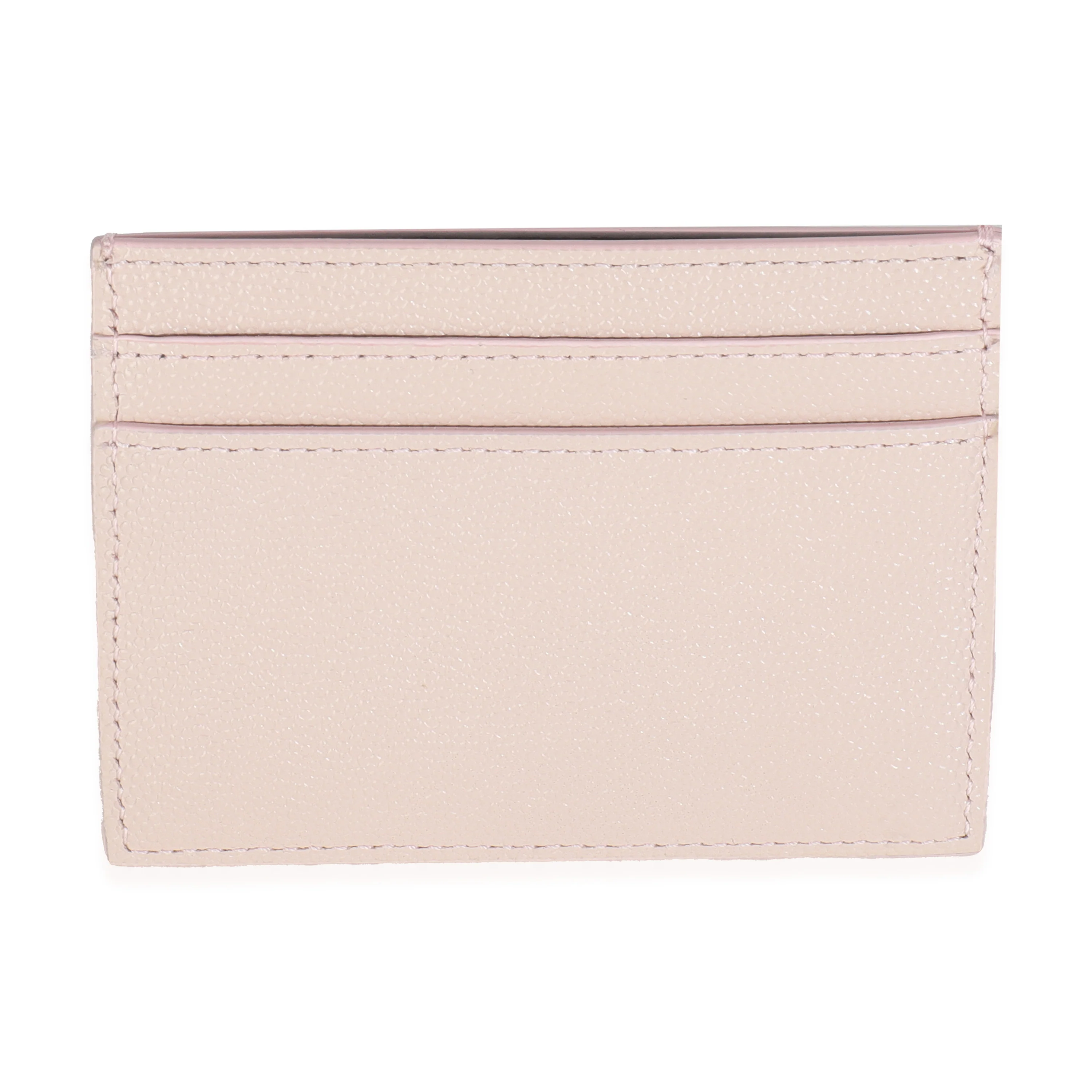 Light Pink Grain De Poudre Credit Card Case - Image 4