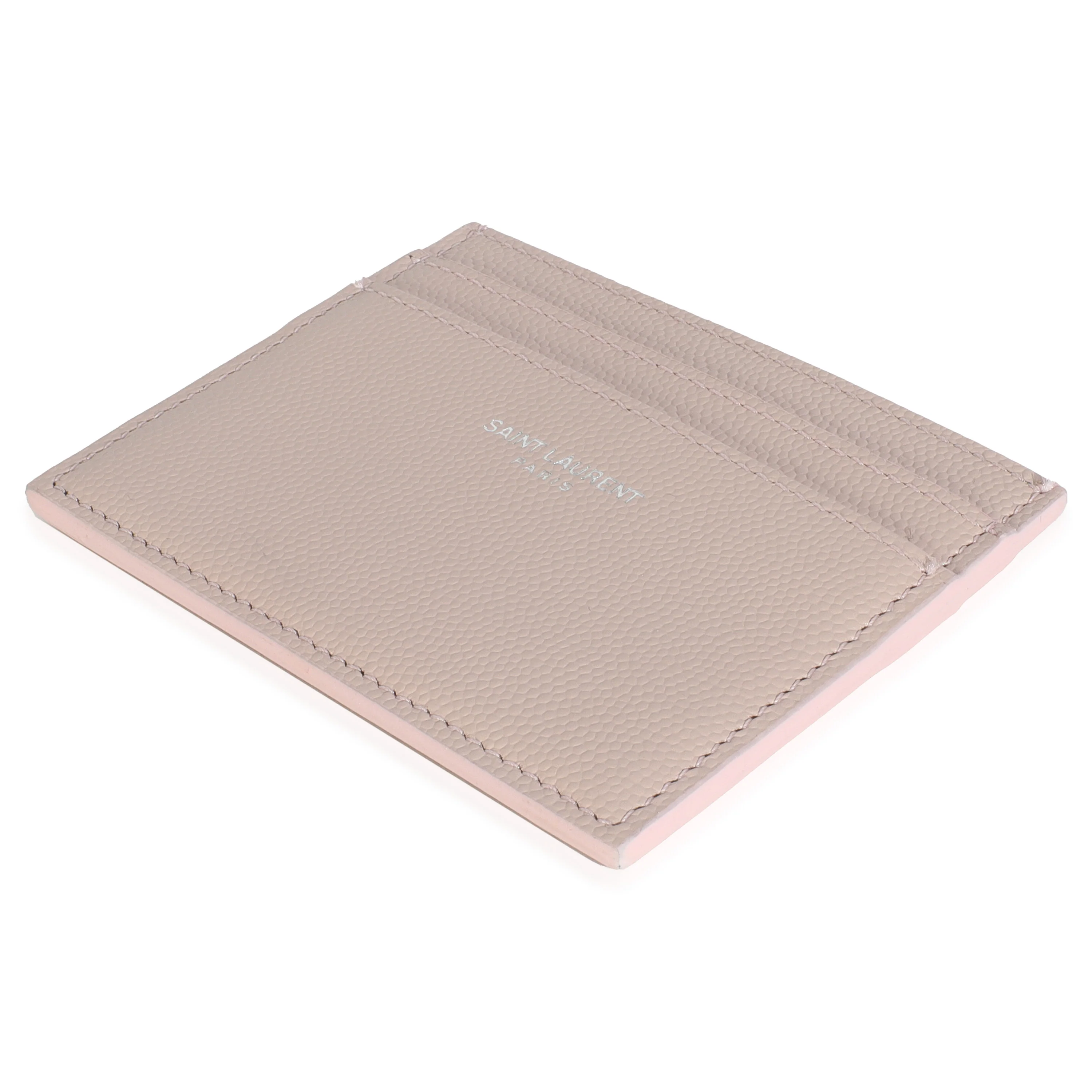 Light Pink Grain De Poudre Credit Card Case - Image 6