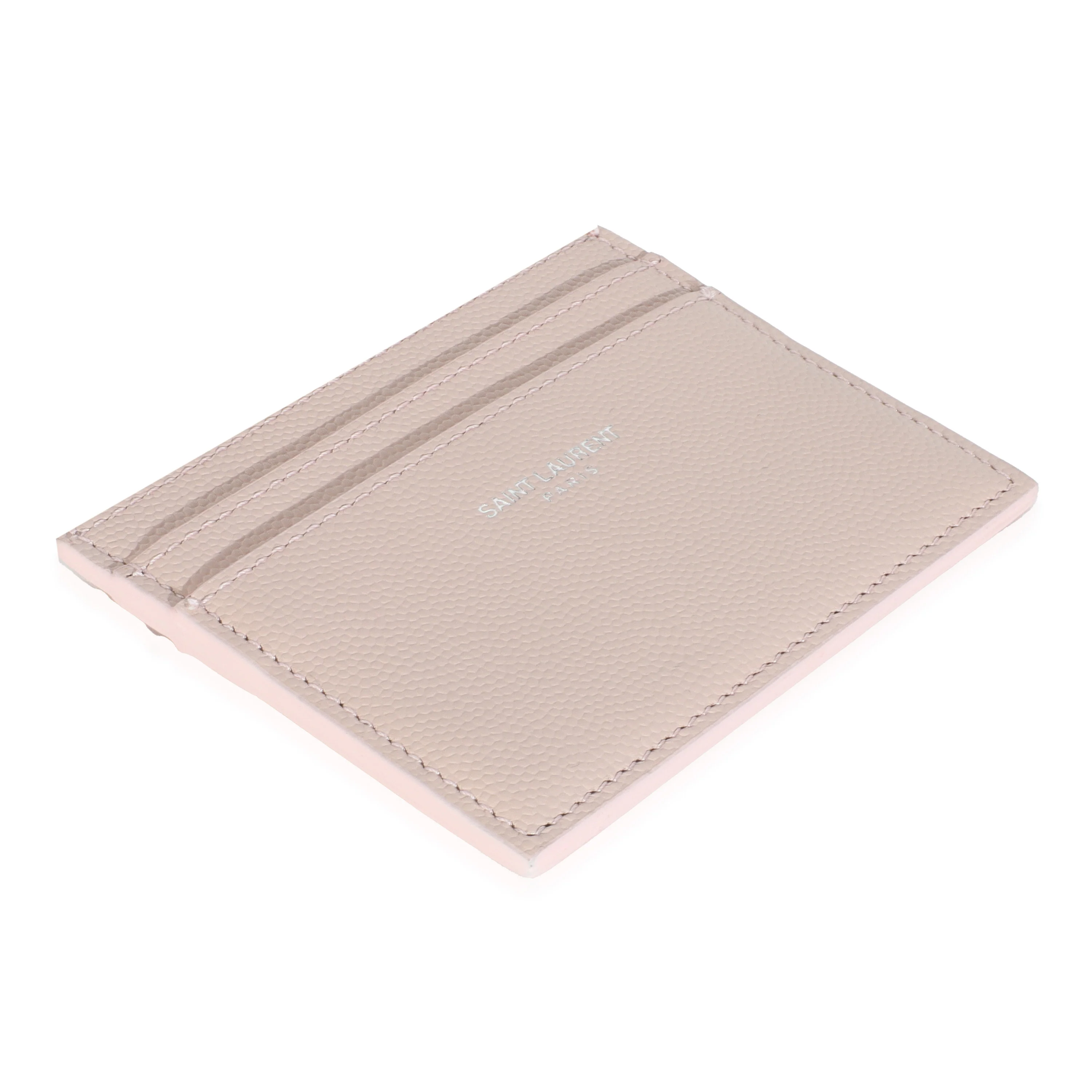 Light Pink Grain De Poudre Credit Card Case - Image 7
