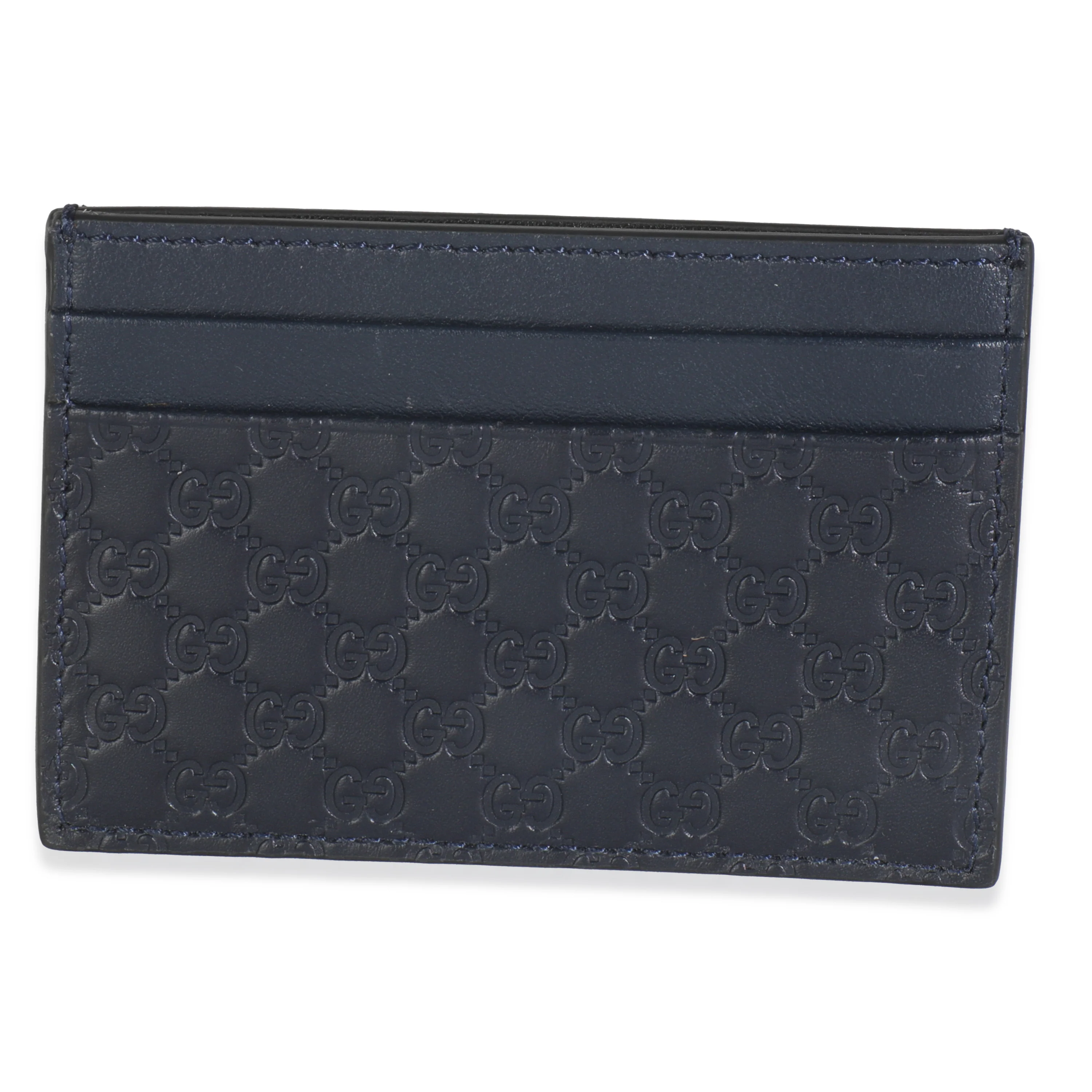 Navy Microguccissima Card Case - Image 4