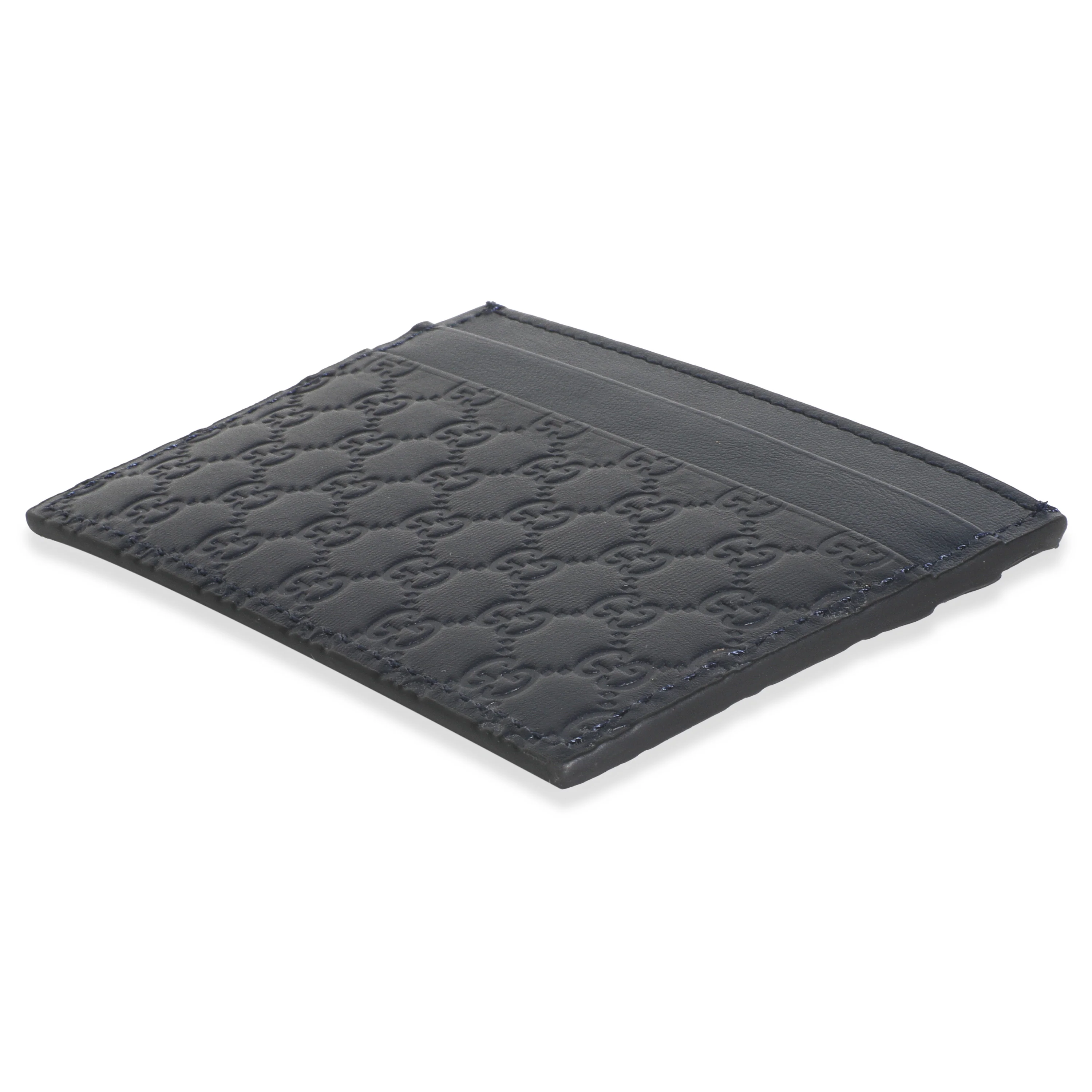 Navy Microguccissima Card Case - Image 6