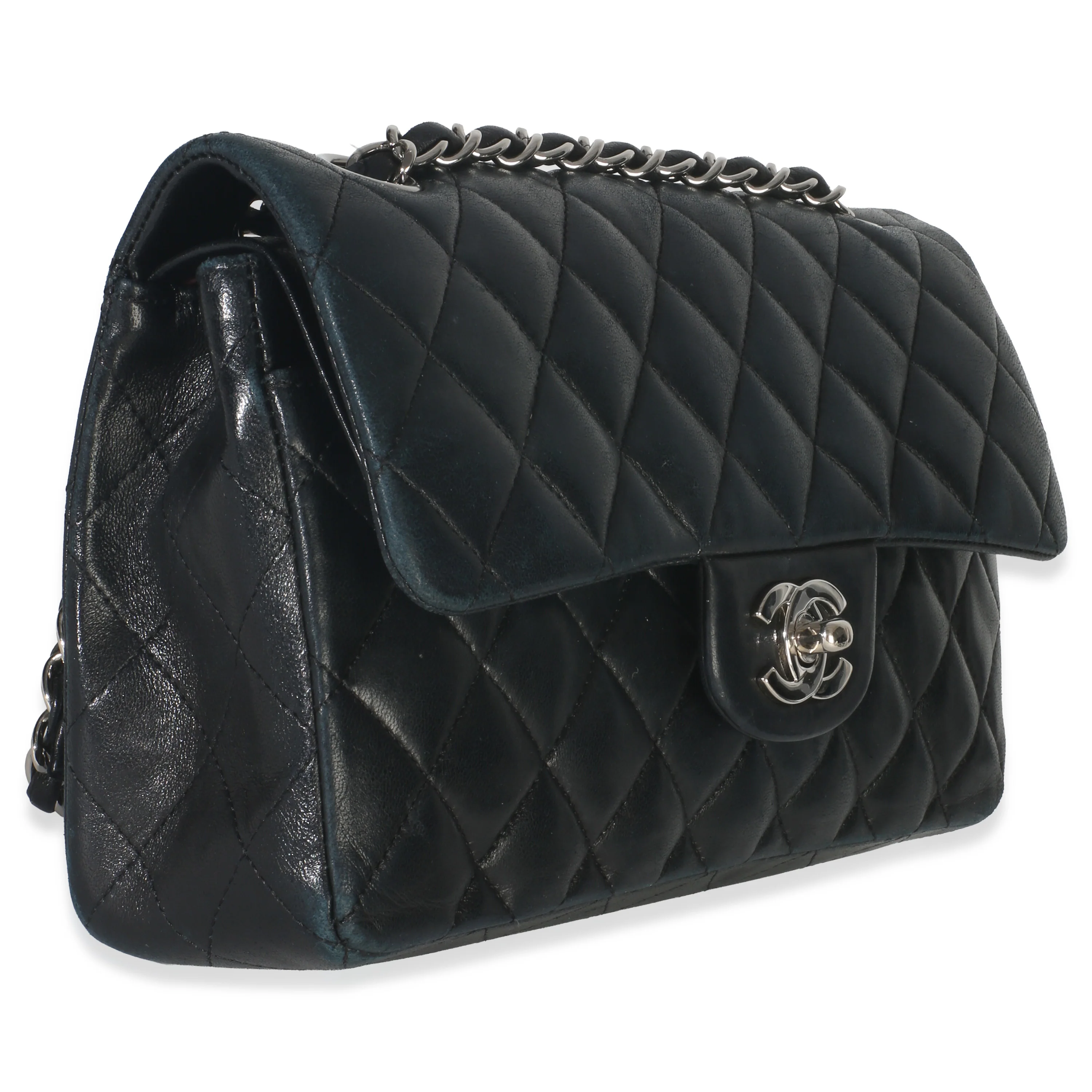 Black Quilted Lambskin Small Classic Double Flap Bag - Image 3