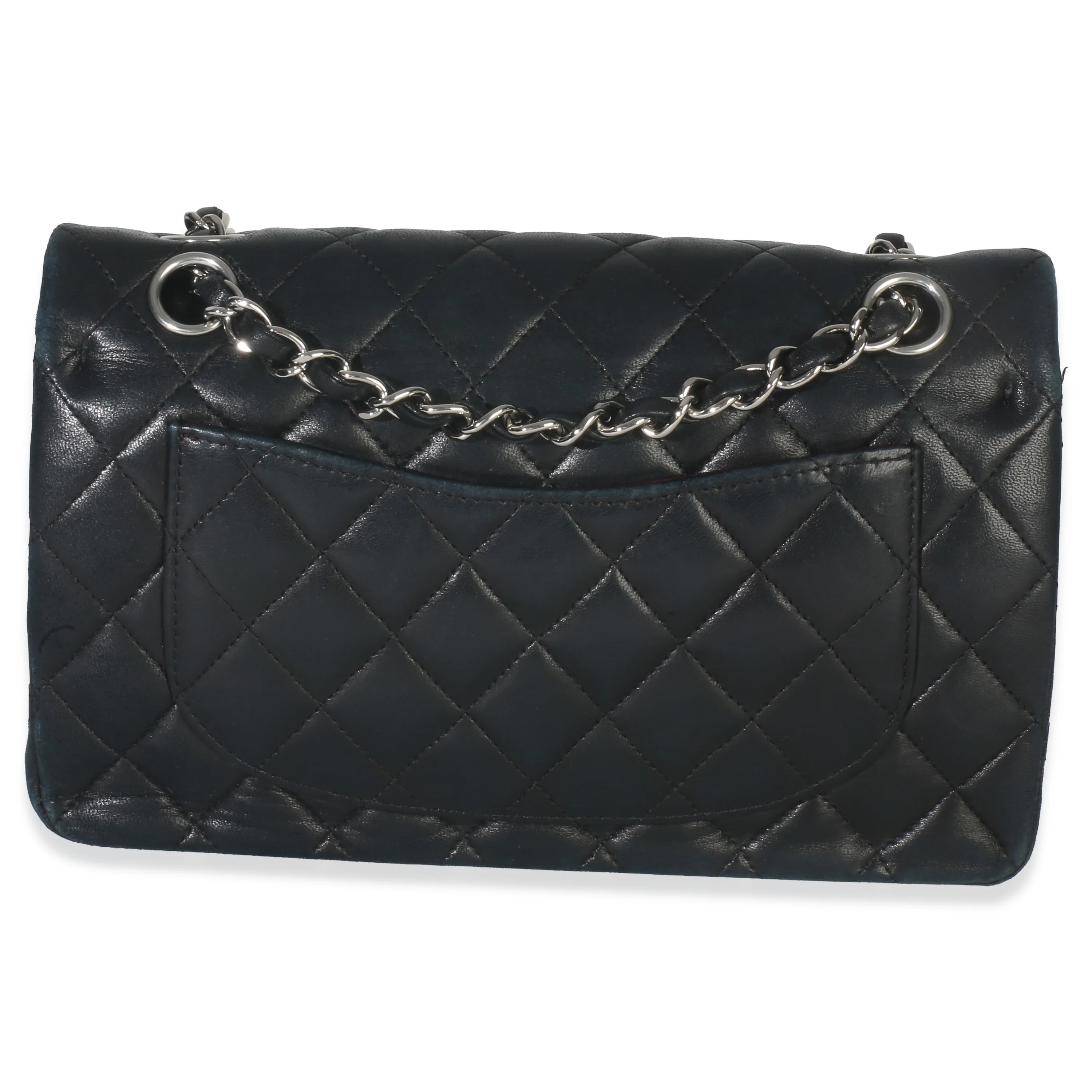 Black Quilted Lambskin Small Classic Double Flap Bag - Image 4