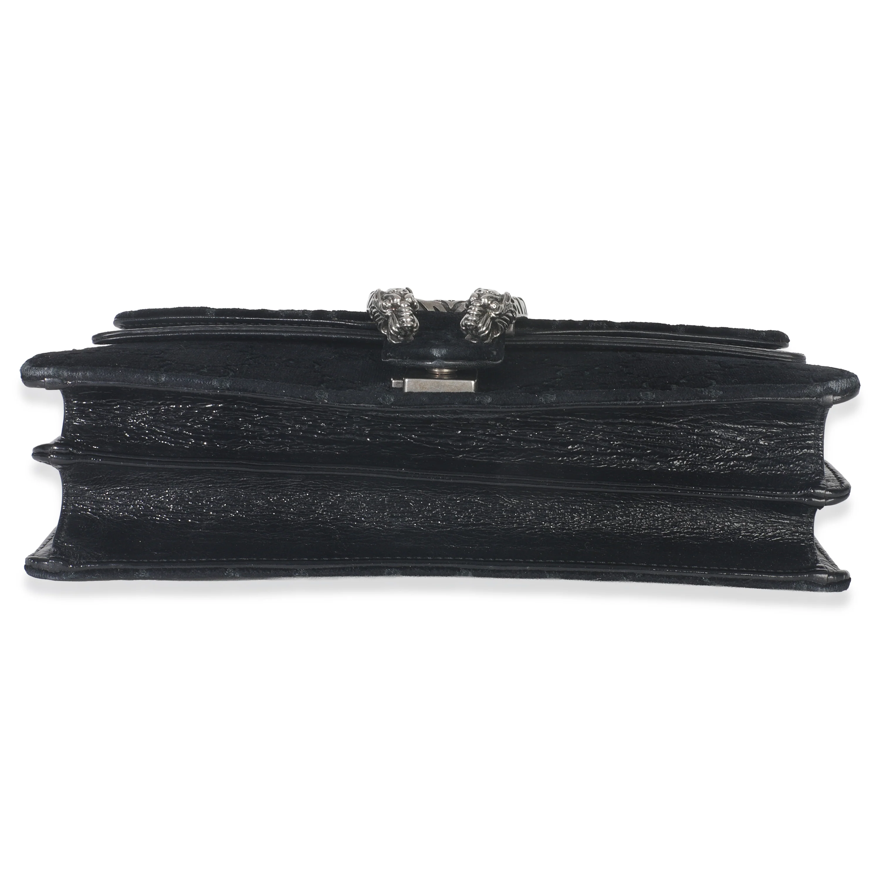 Black GG Embossed Velvet Small Dionysus Chain Bag - Image 5