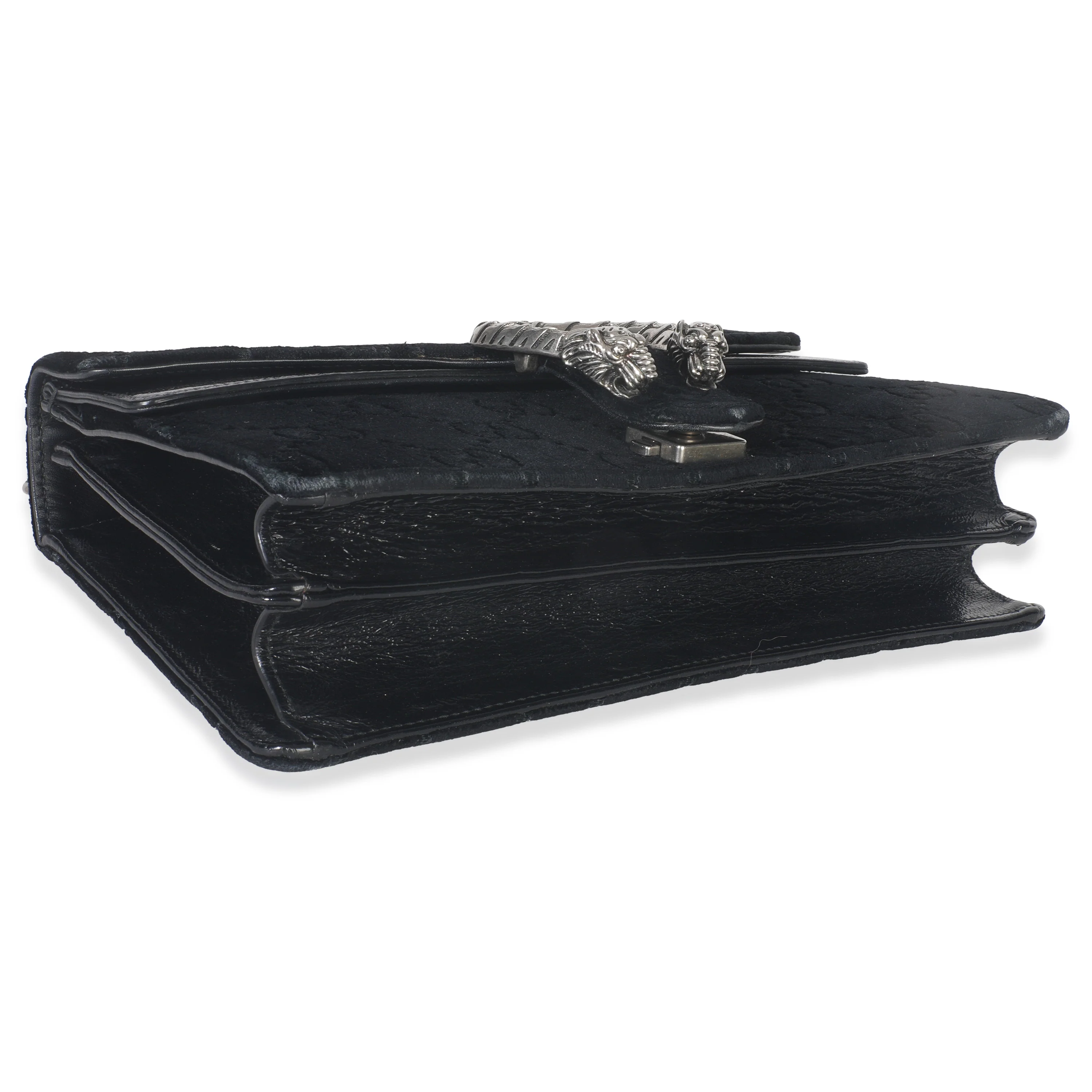 Black GG Embossed Velvet Small Dionysus Chain Bag - Image 6
