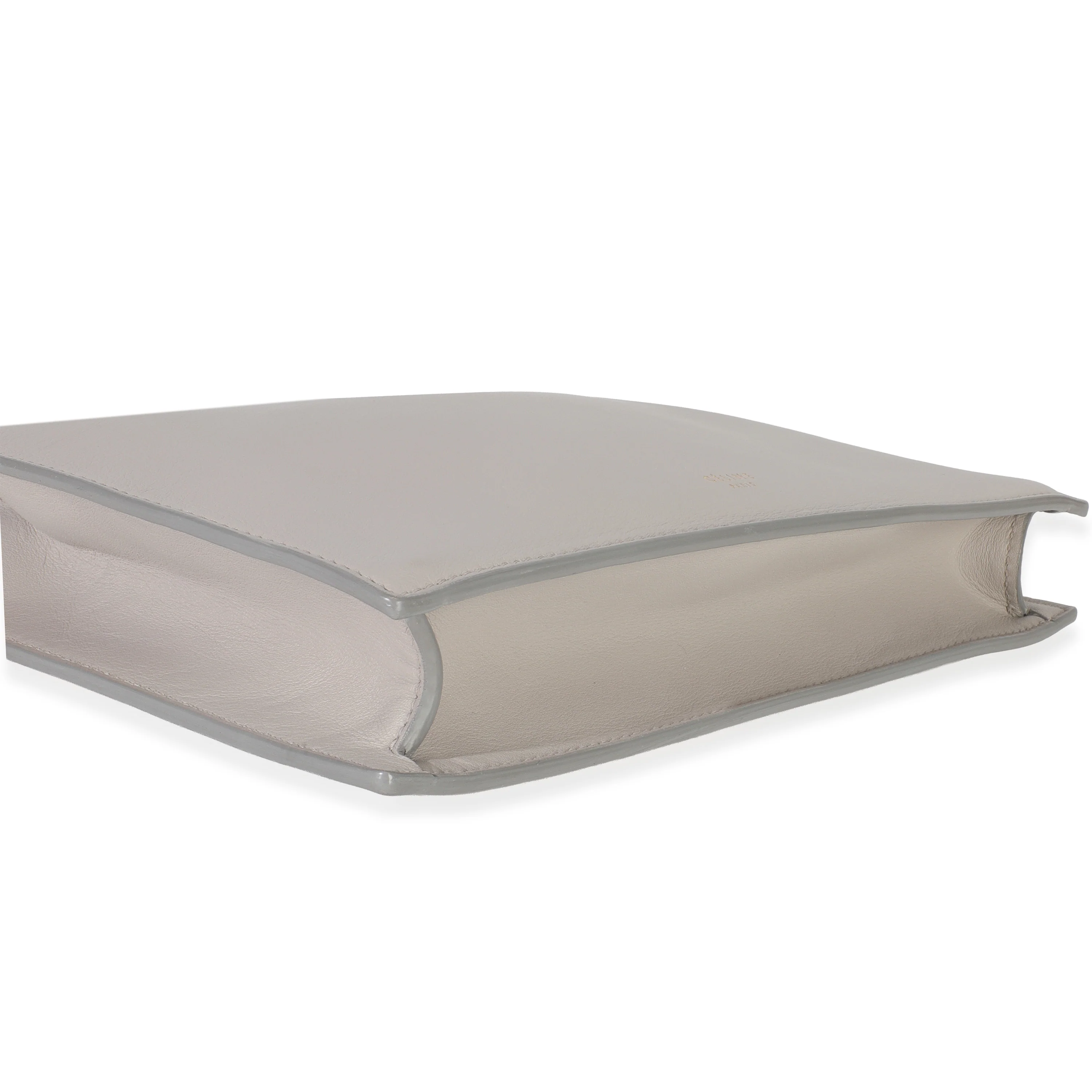 Light Grey Smooth Calfskin Mini Clasp Bag - Image 6