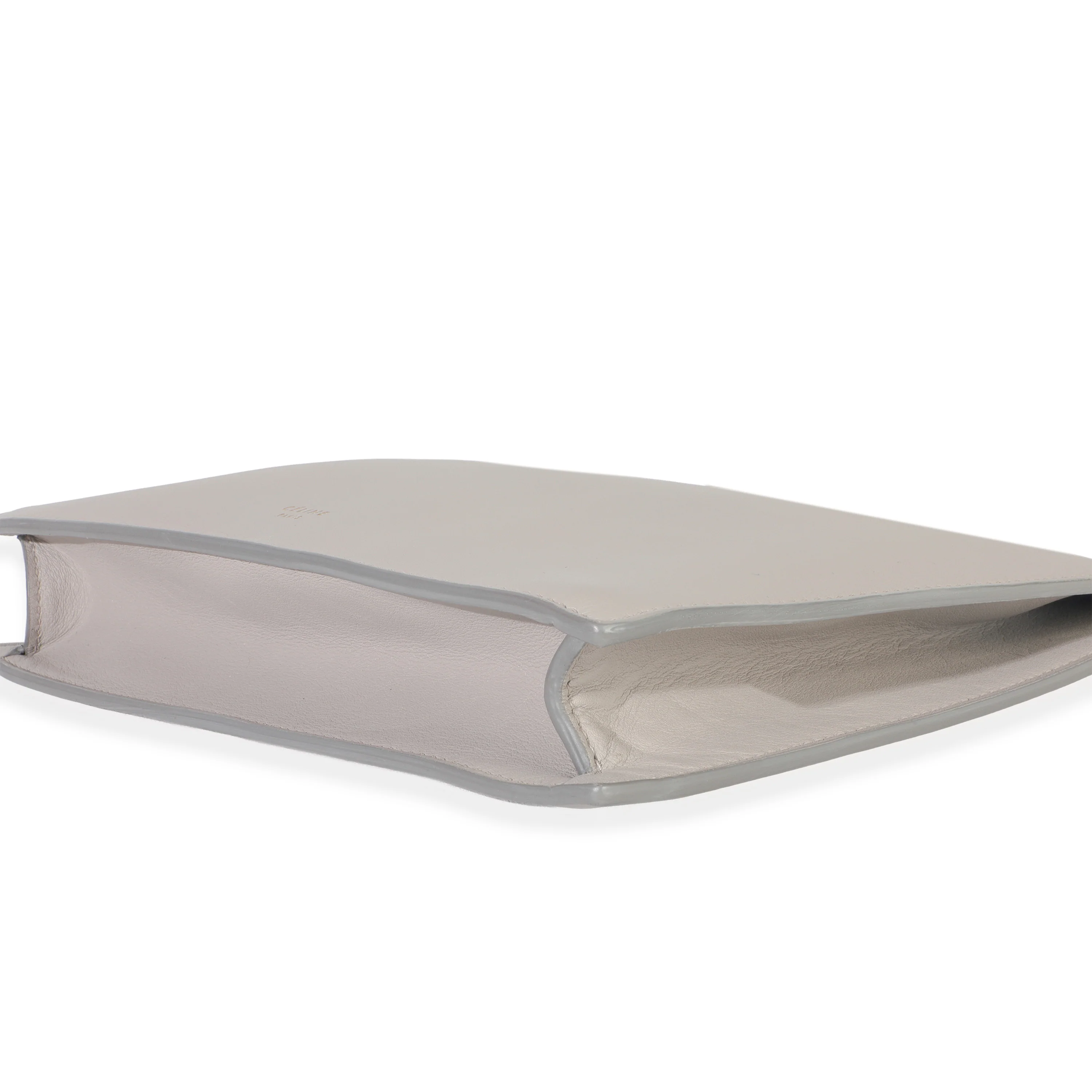 Light Grey Smooth Calfskin Mini Clasp Bag - Image 7