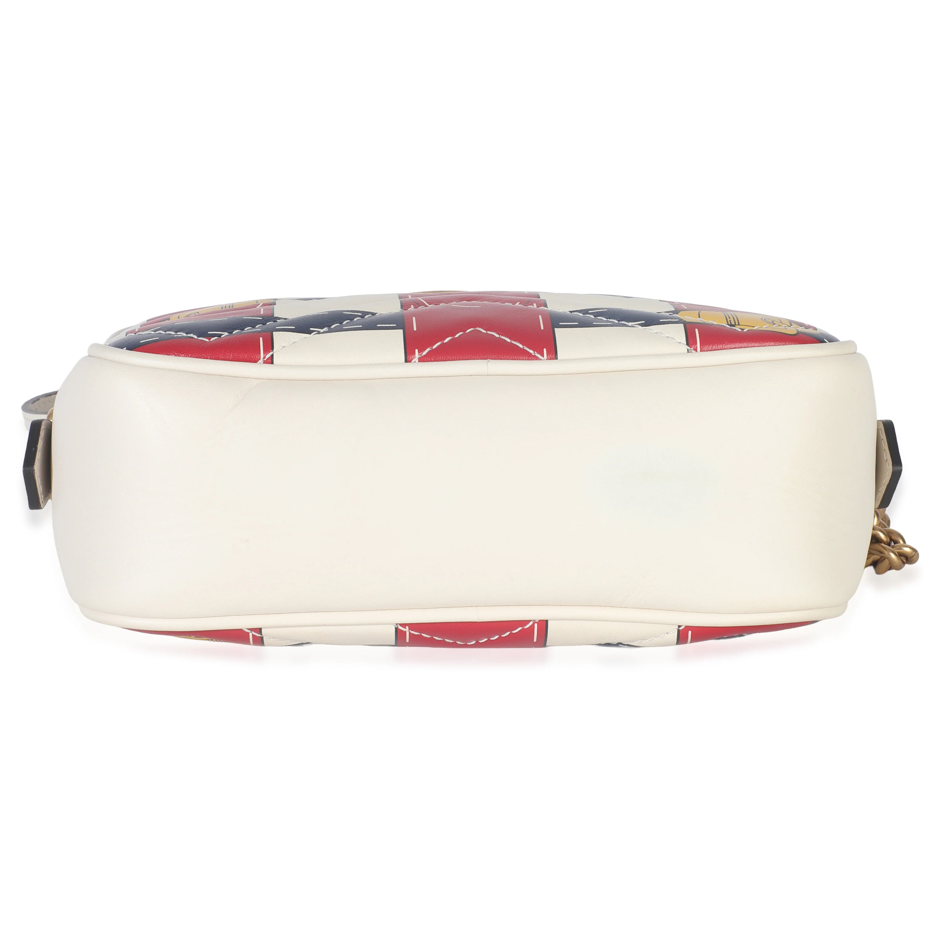 Trompe LOeil Print Calfskin Matelasse Small GG Marmont Camera Bag - Image 5