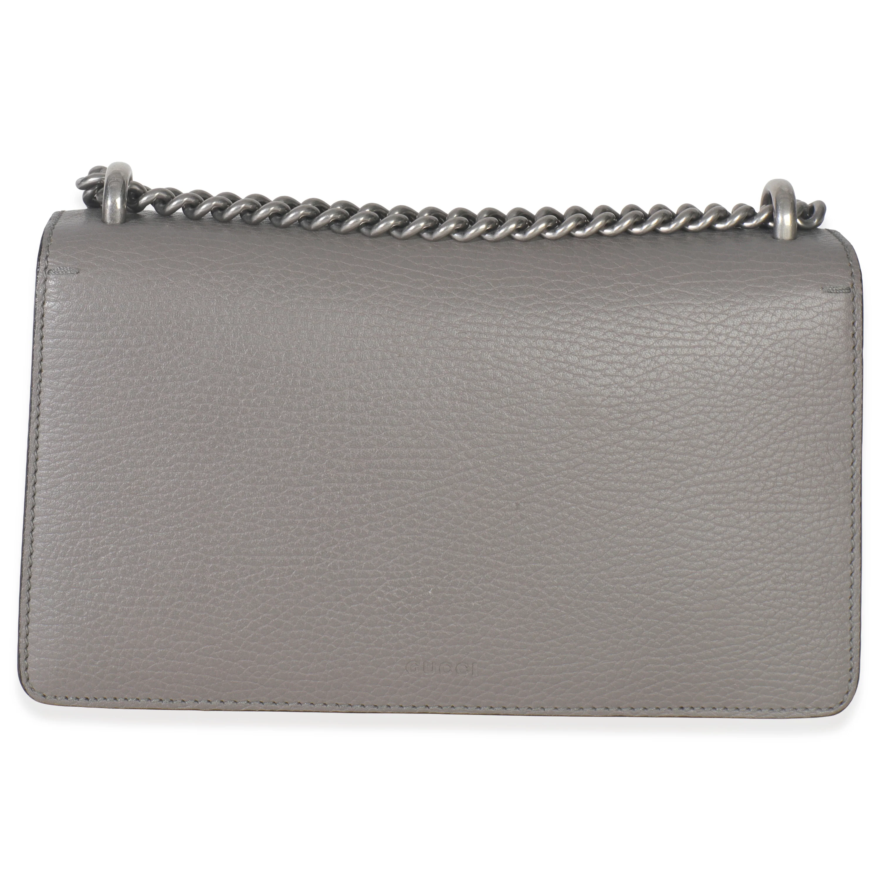 Dusty Grey Pebbled Calfskin Small Dionysus Shoulder Bag - Image 4