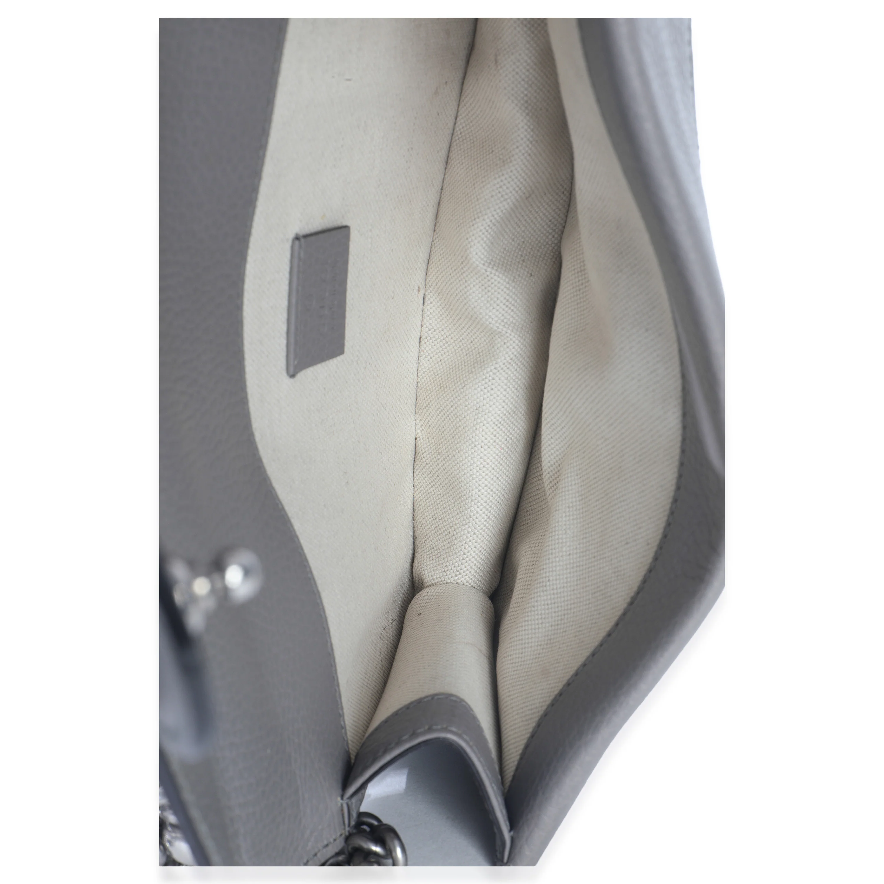 Dusty Grey Pebbled Calfskin Small Dionysus Shoulder Bag - Image 9