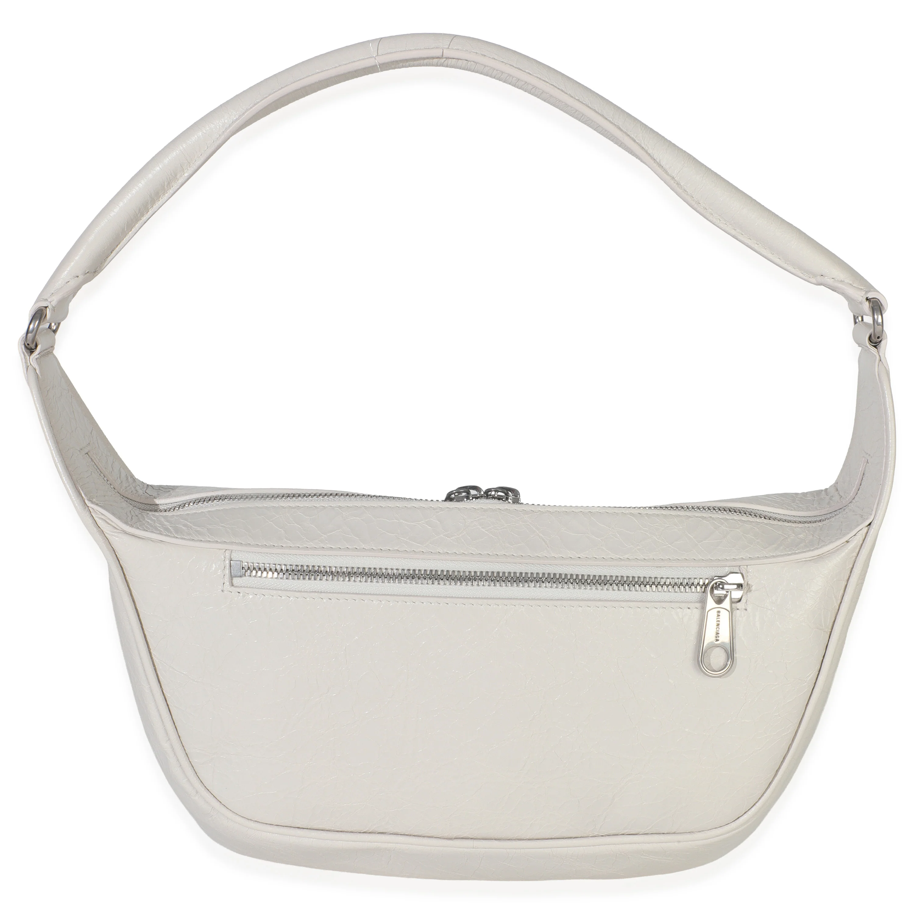 White Distressed Calfskin Medium Raver Shoulder Bag - Image 4