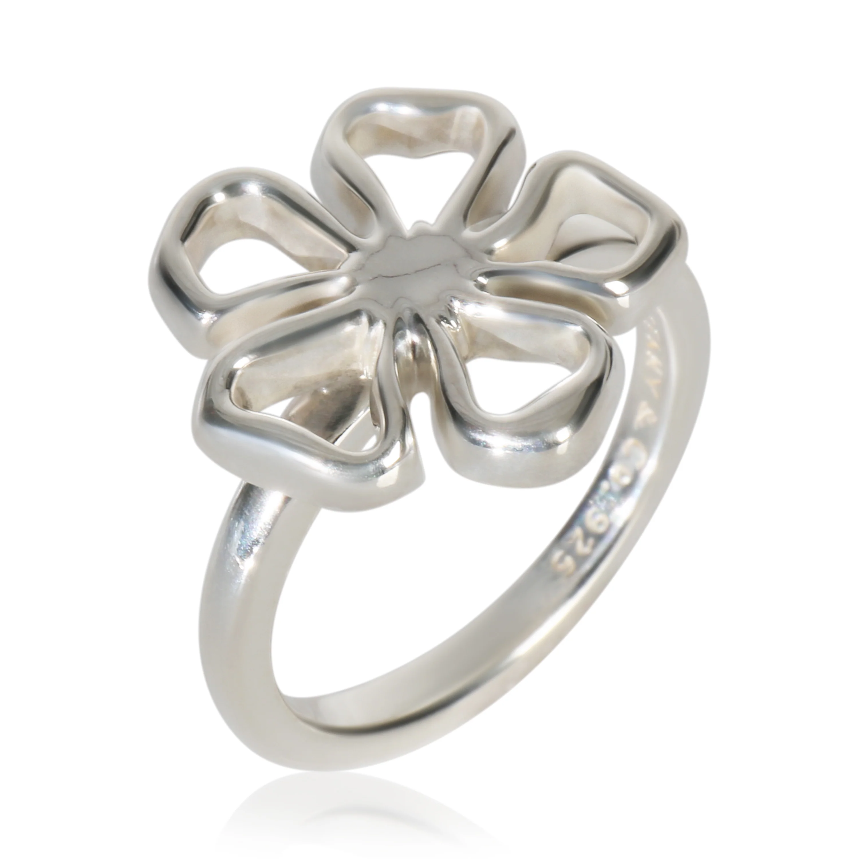 Sterling Silver Vintage Flower Ring - Image 4