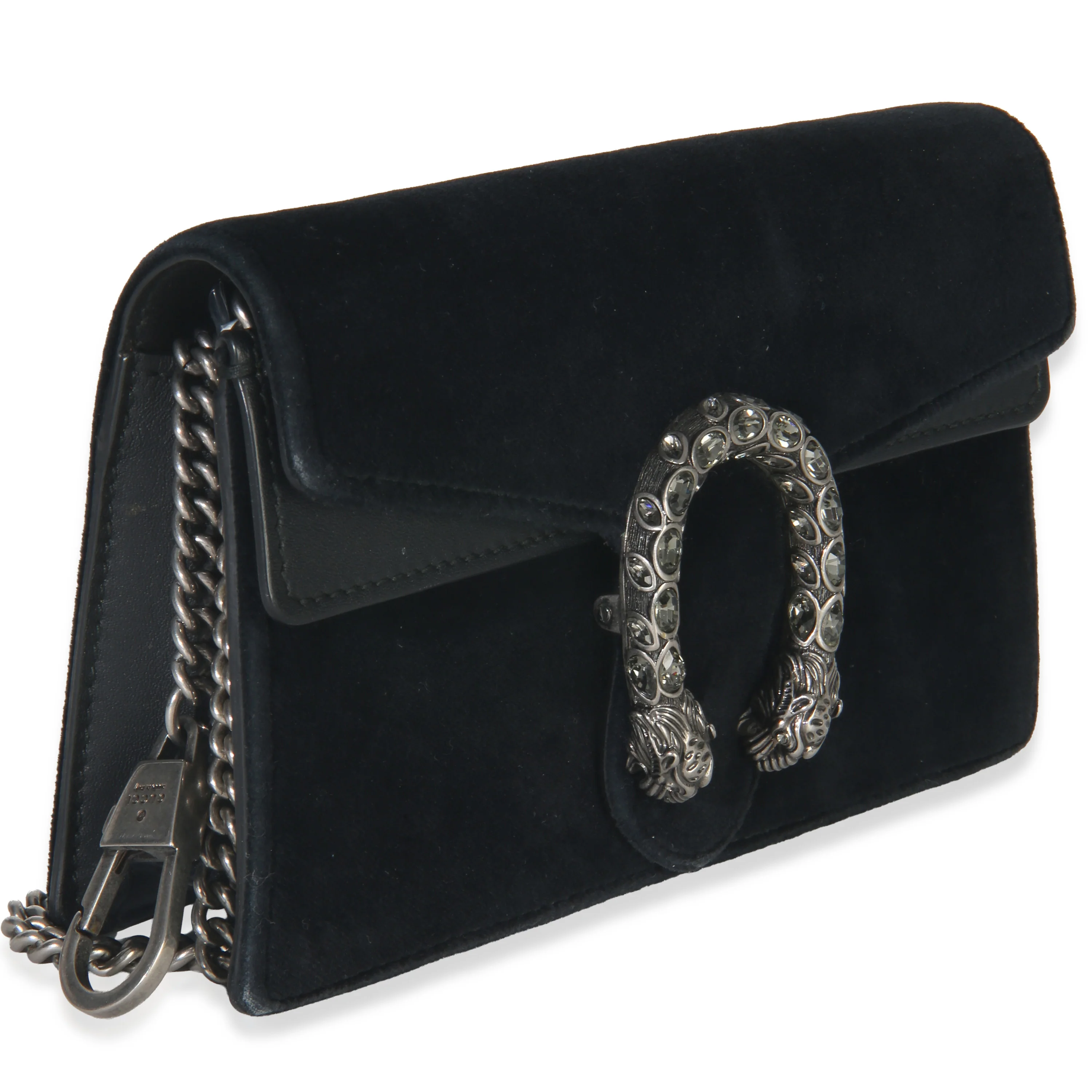 Black Velvet Super Mini Dionysus Chain Bag - Image 3