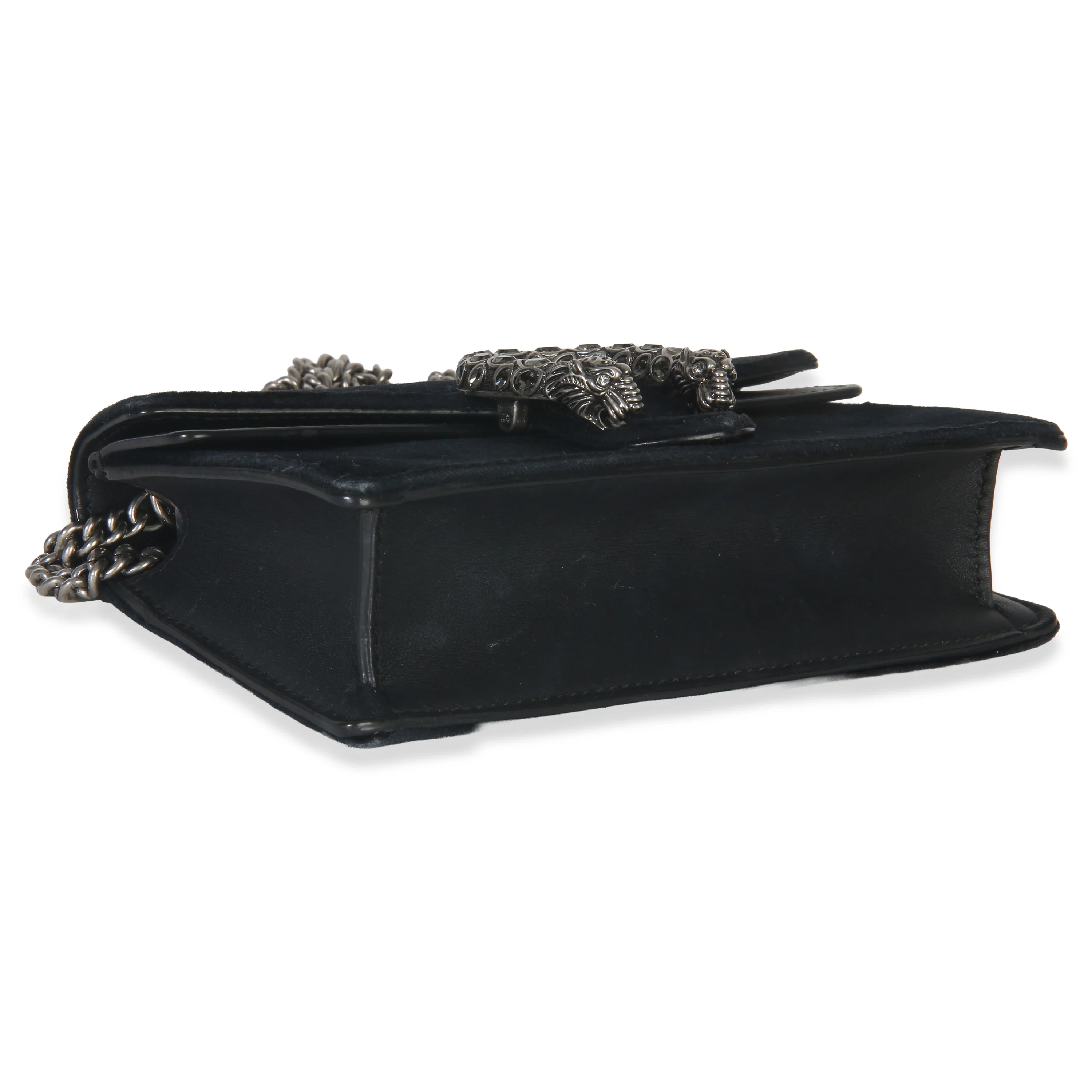 Black Velvet Super Mini Dionysus Chain Bag - Image 8