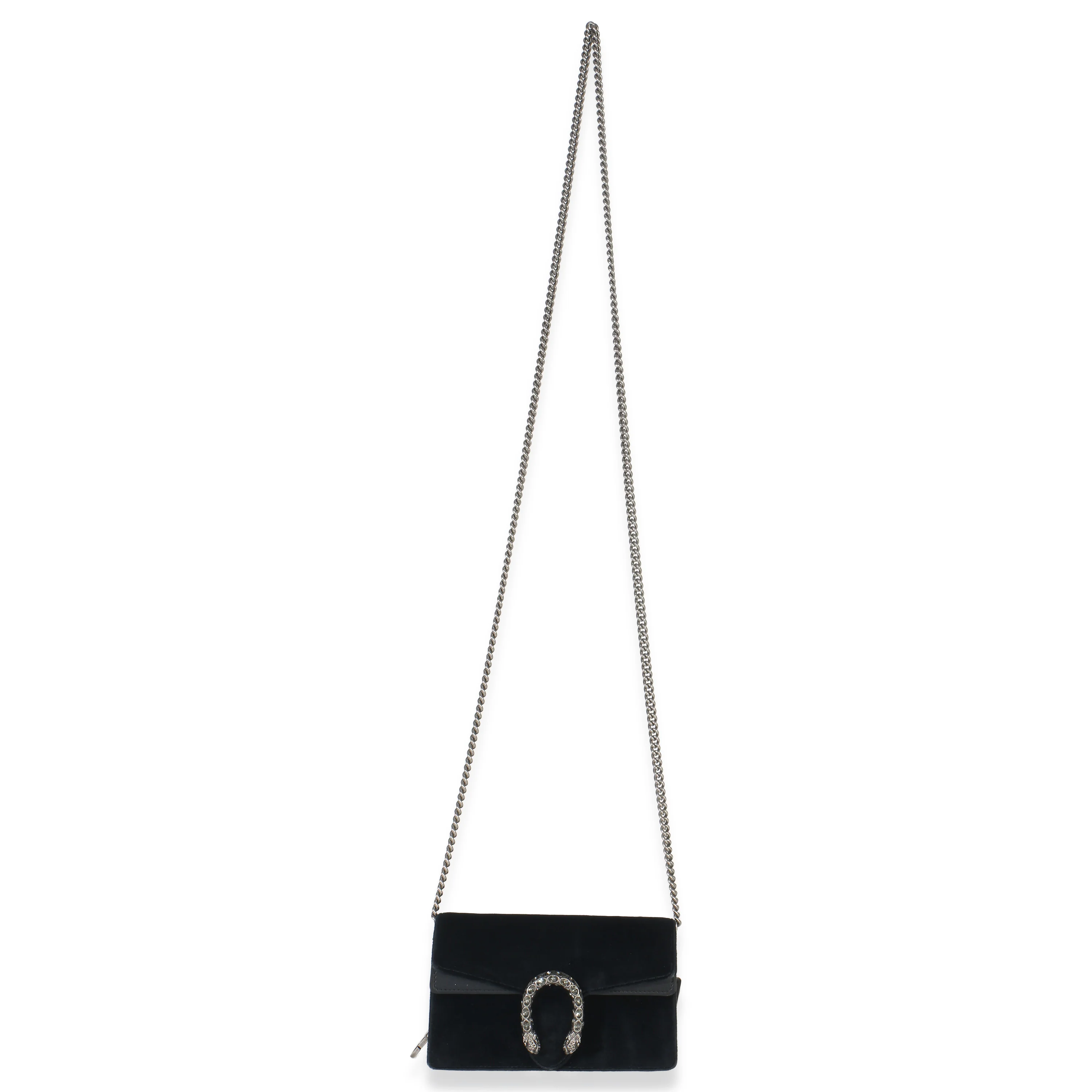 Black Velvet Super Mini Dionysus Chain Bag - Image 9