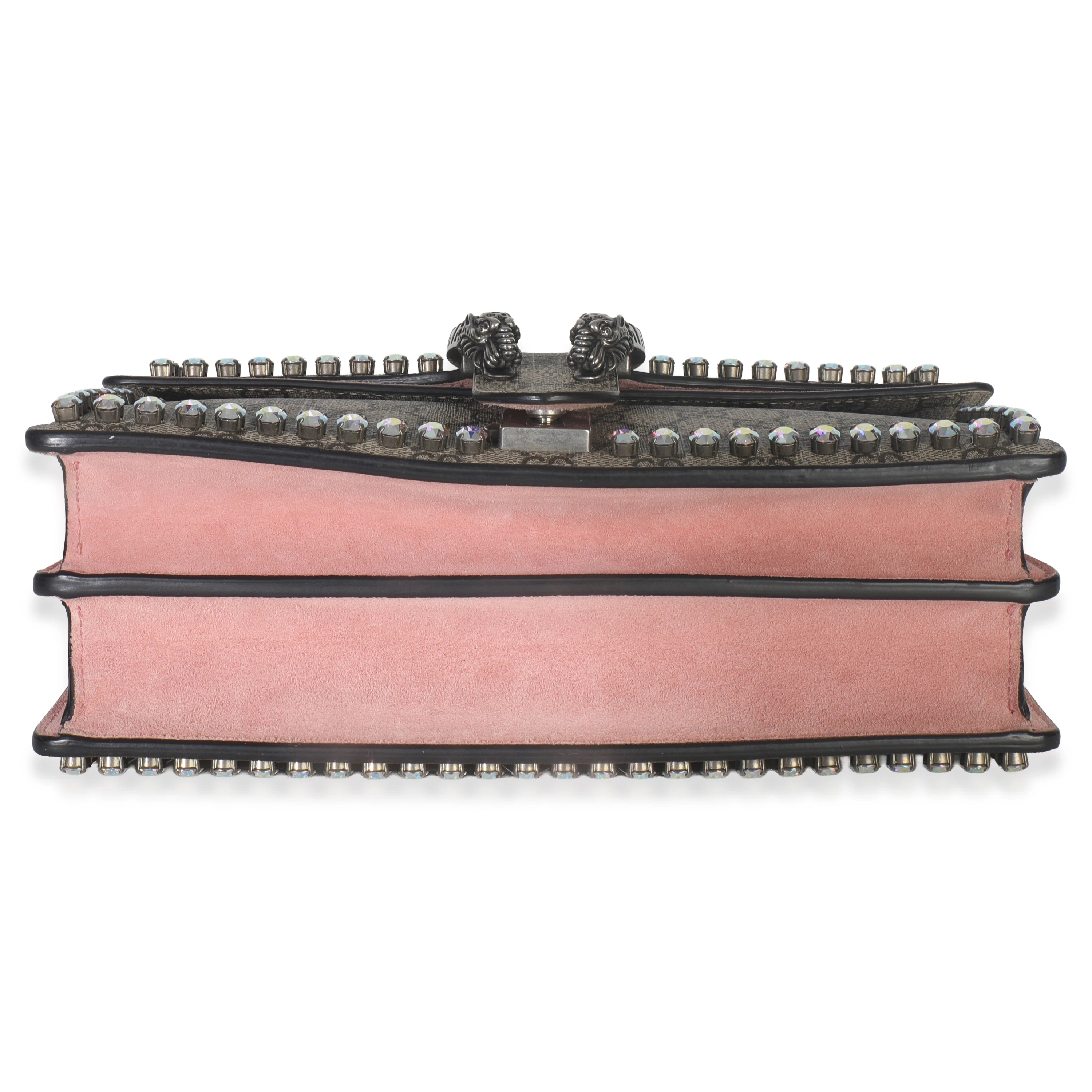 Pink Beige GG Supreme Canvas Crystal Small Dionysus Shoulder Bag - Image 5