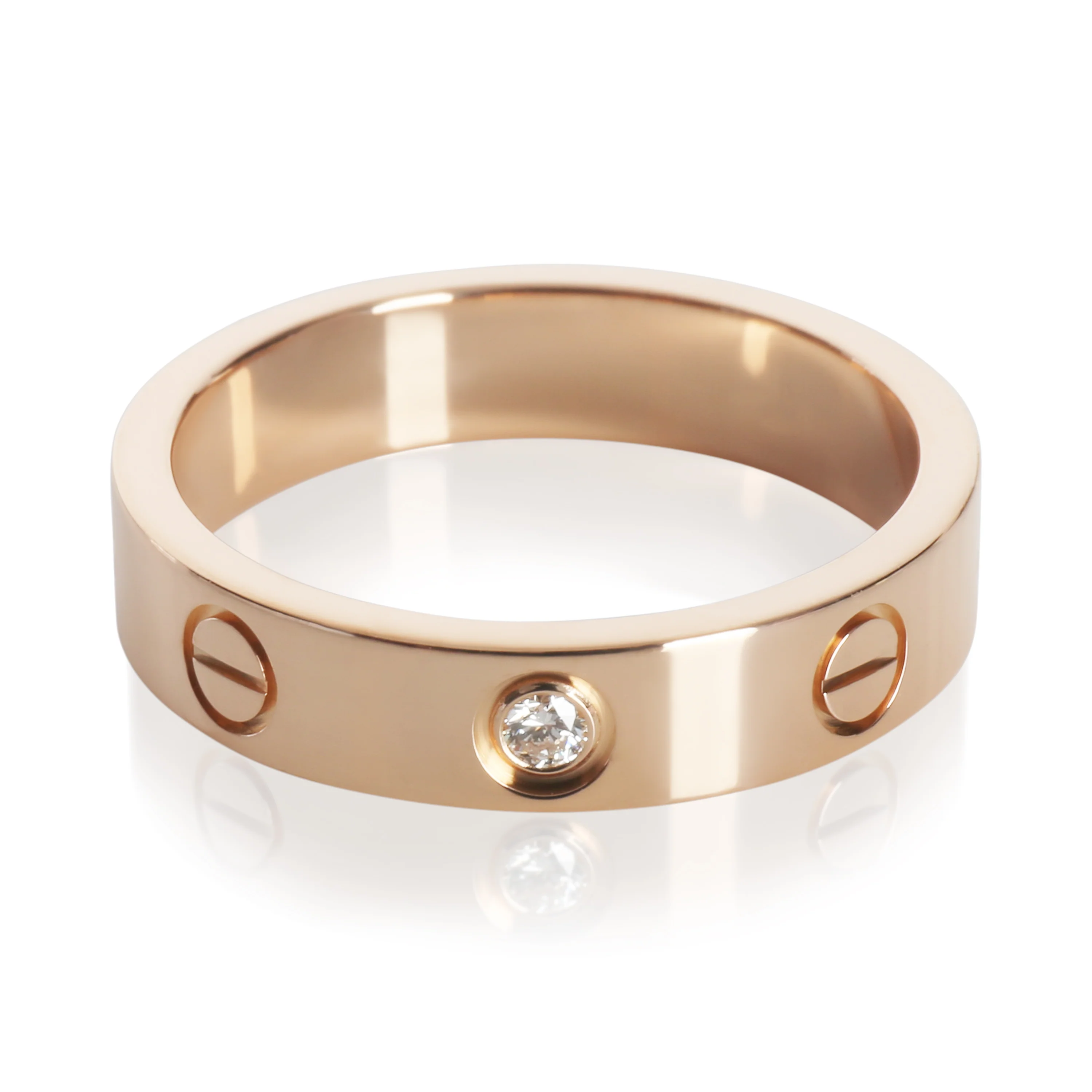 Rose Gold Diamond Small Model Love Ring - Image 3