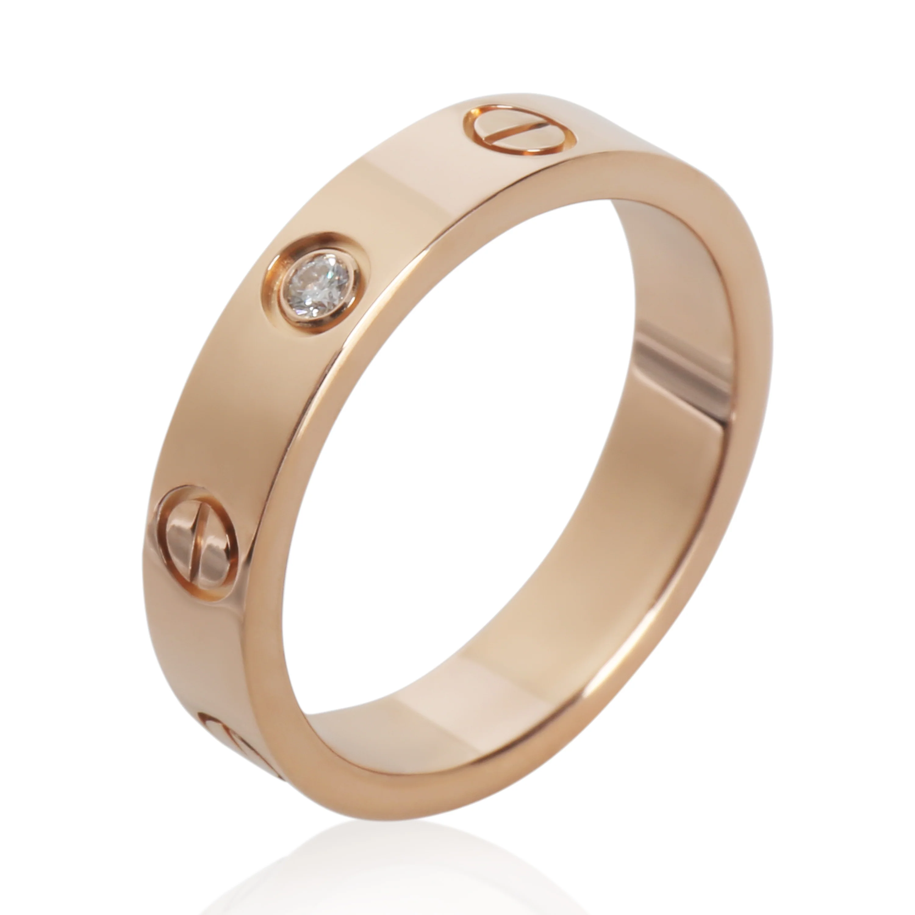 Rose Gold Diamond Small Model Love Ring - Image 4