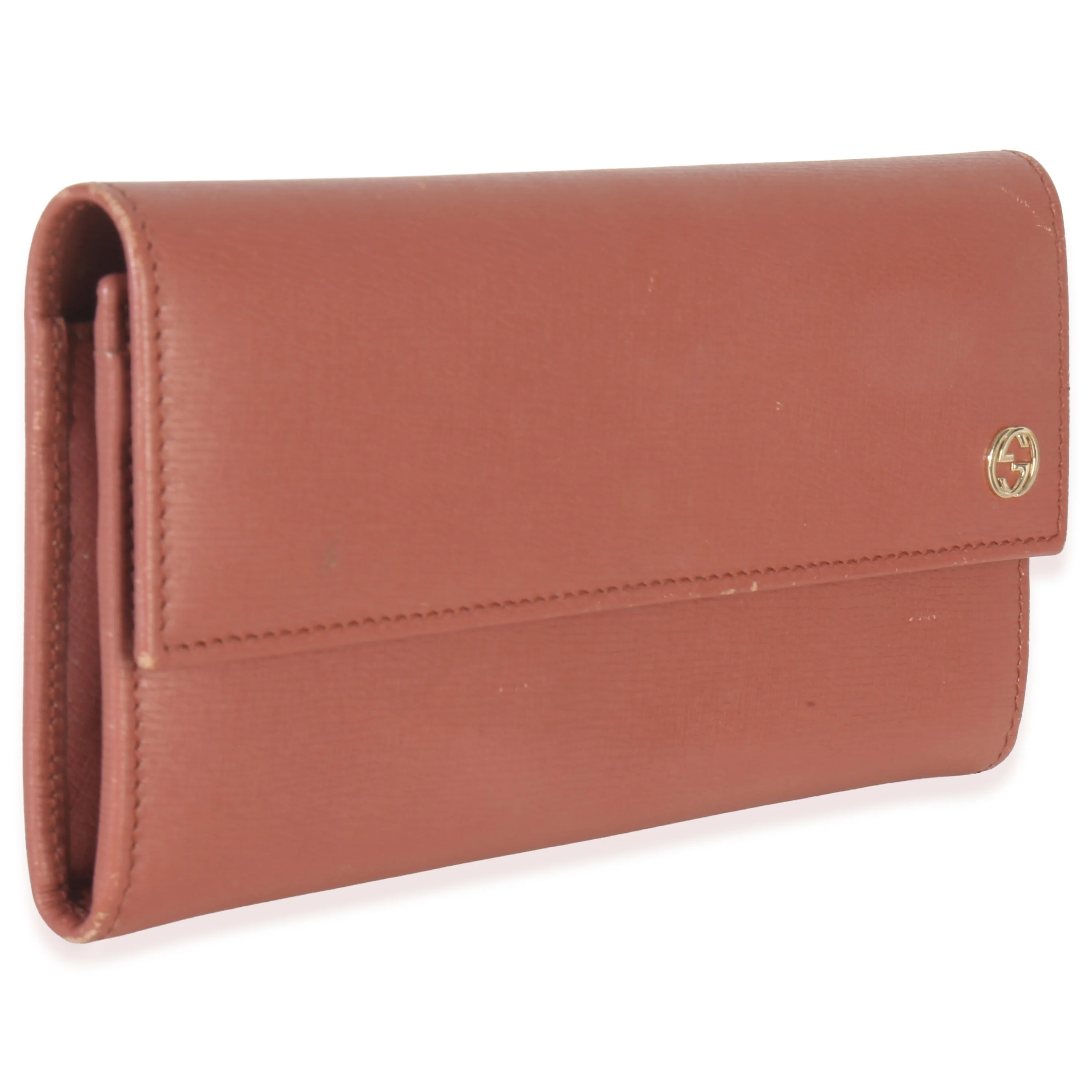 Pink Leather Interlocking G Continental Wallet - Image 3