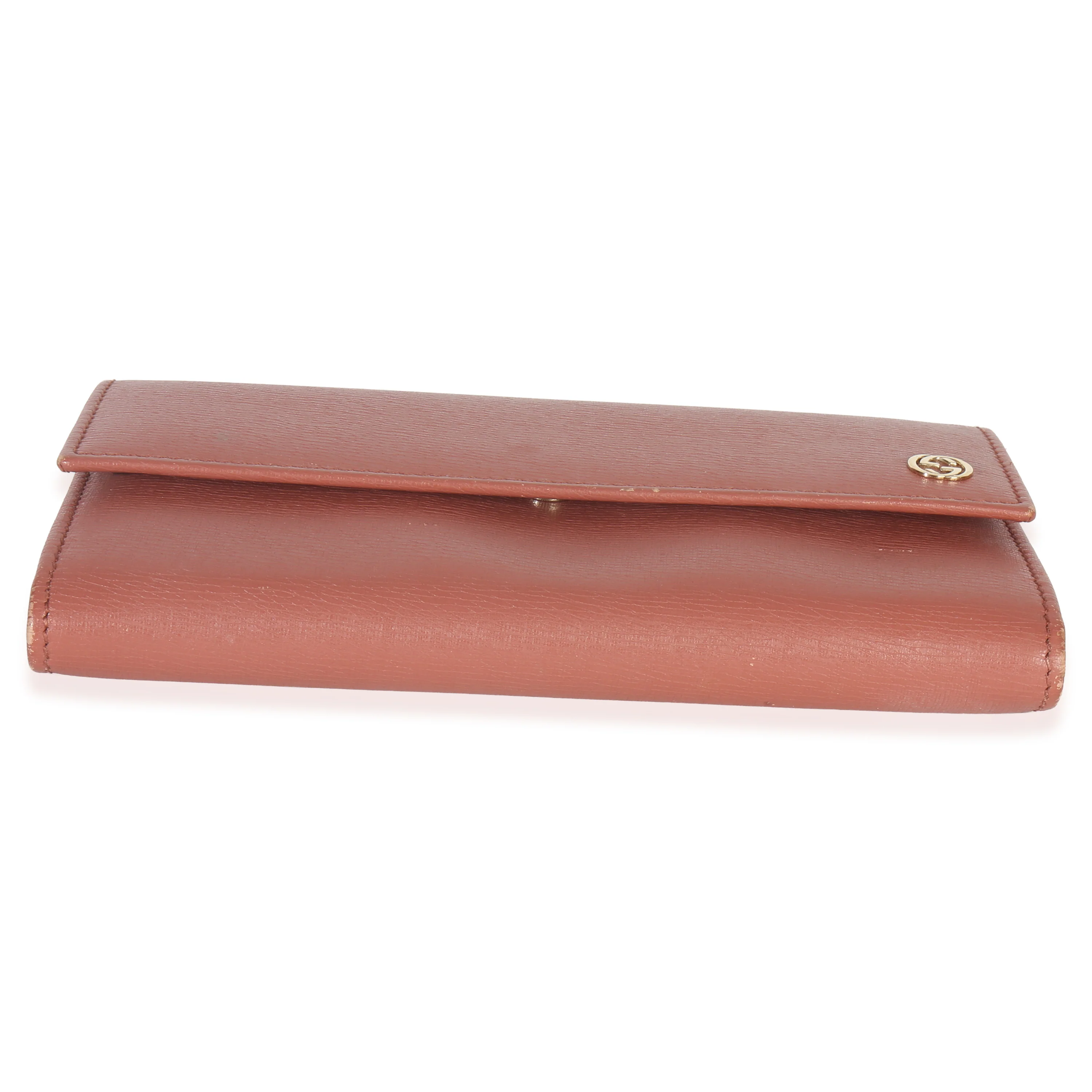 Pink Leather Interlocking G Continental Wallet - Image 5