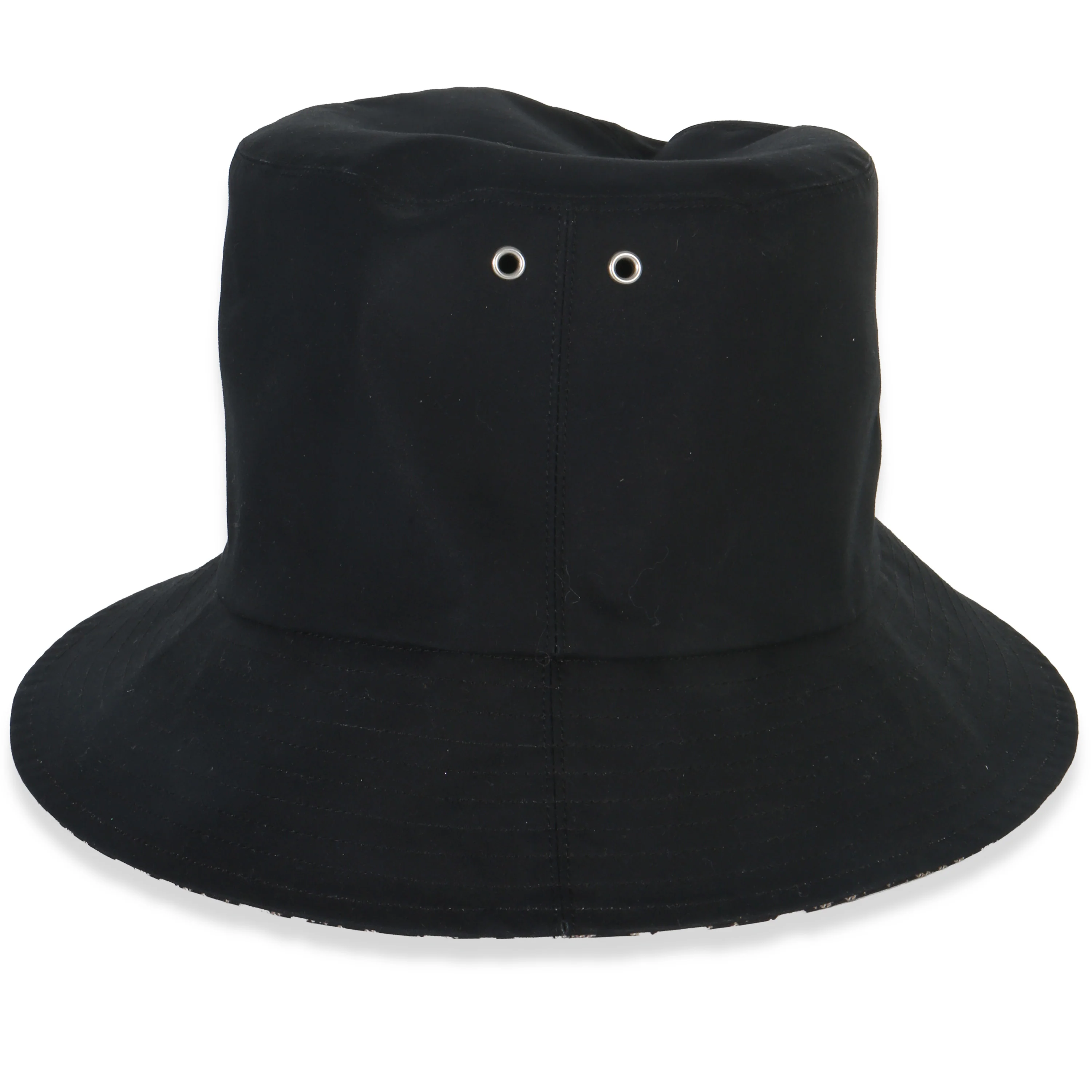 Black Nylon Reversible Teddy Bucket Hat 56 - Image 3