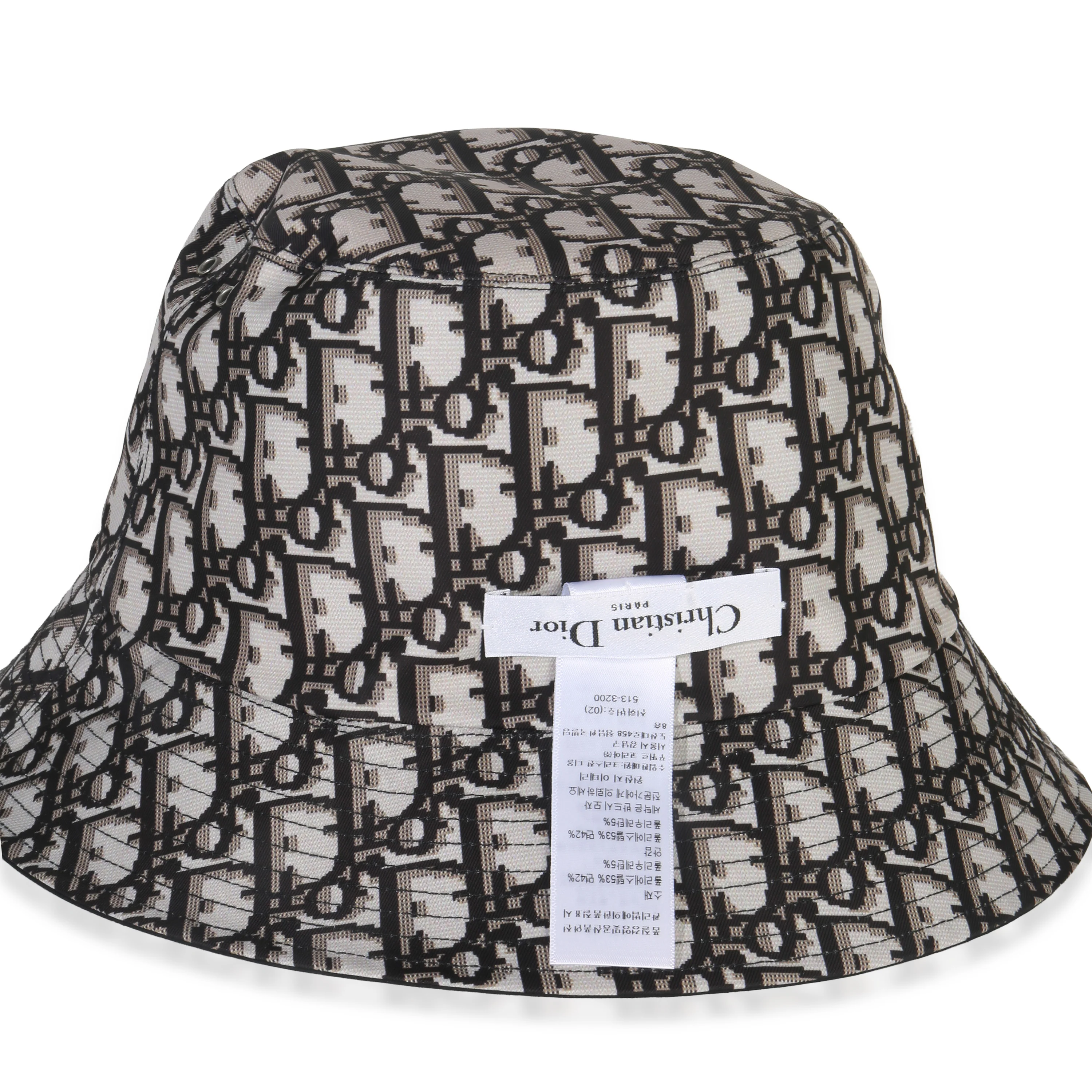 Black Nylon Reversible Teddy Bucket Hat 56 - Image 5