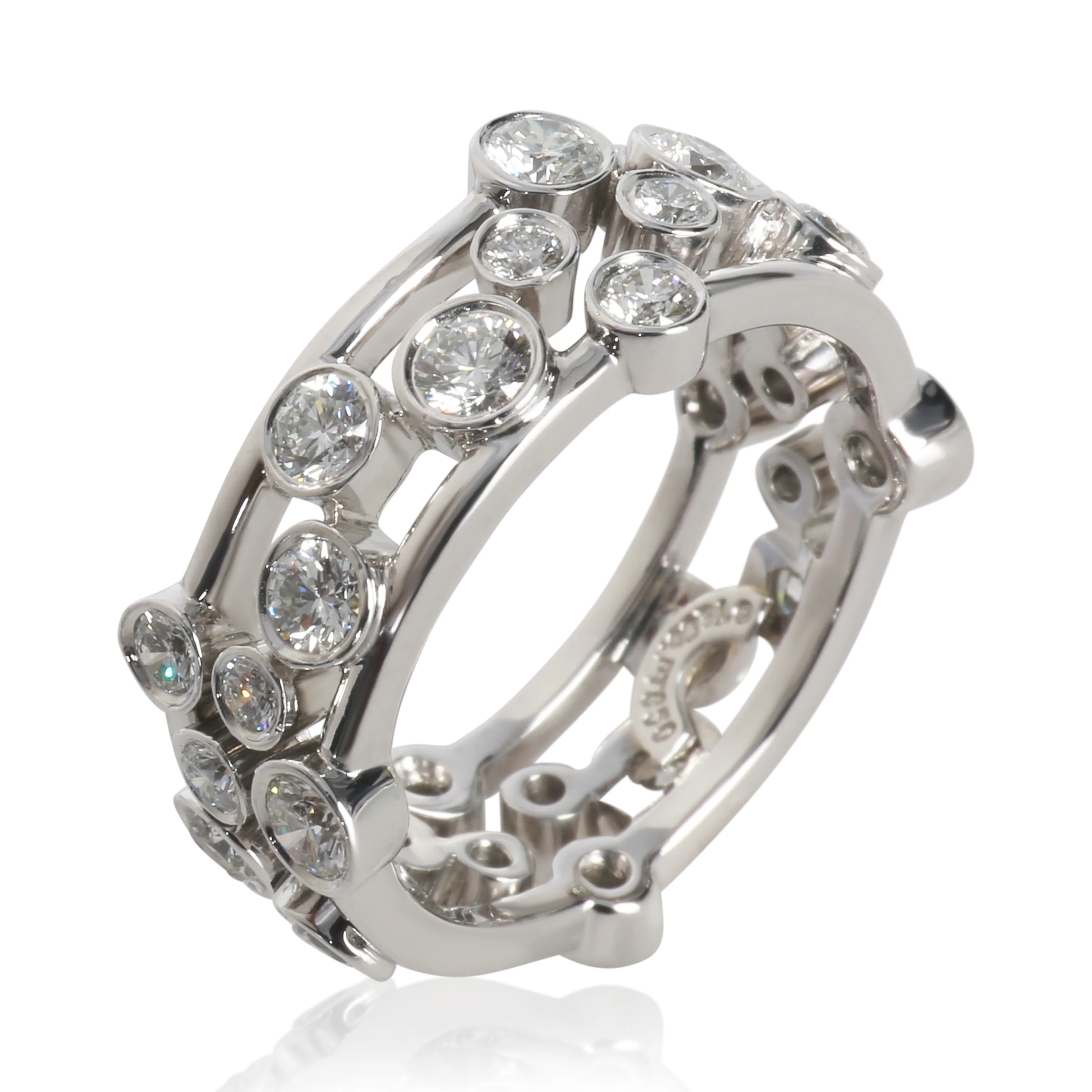Platinum Diamond Bubbles Ring - Image 4
