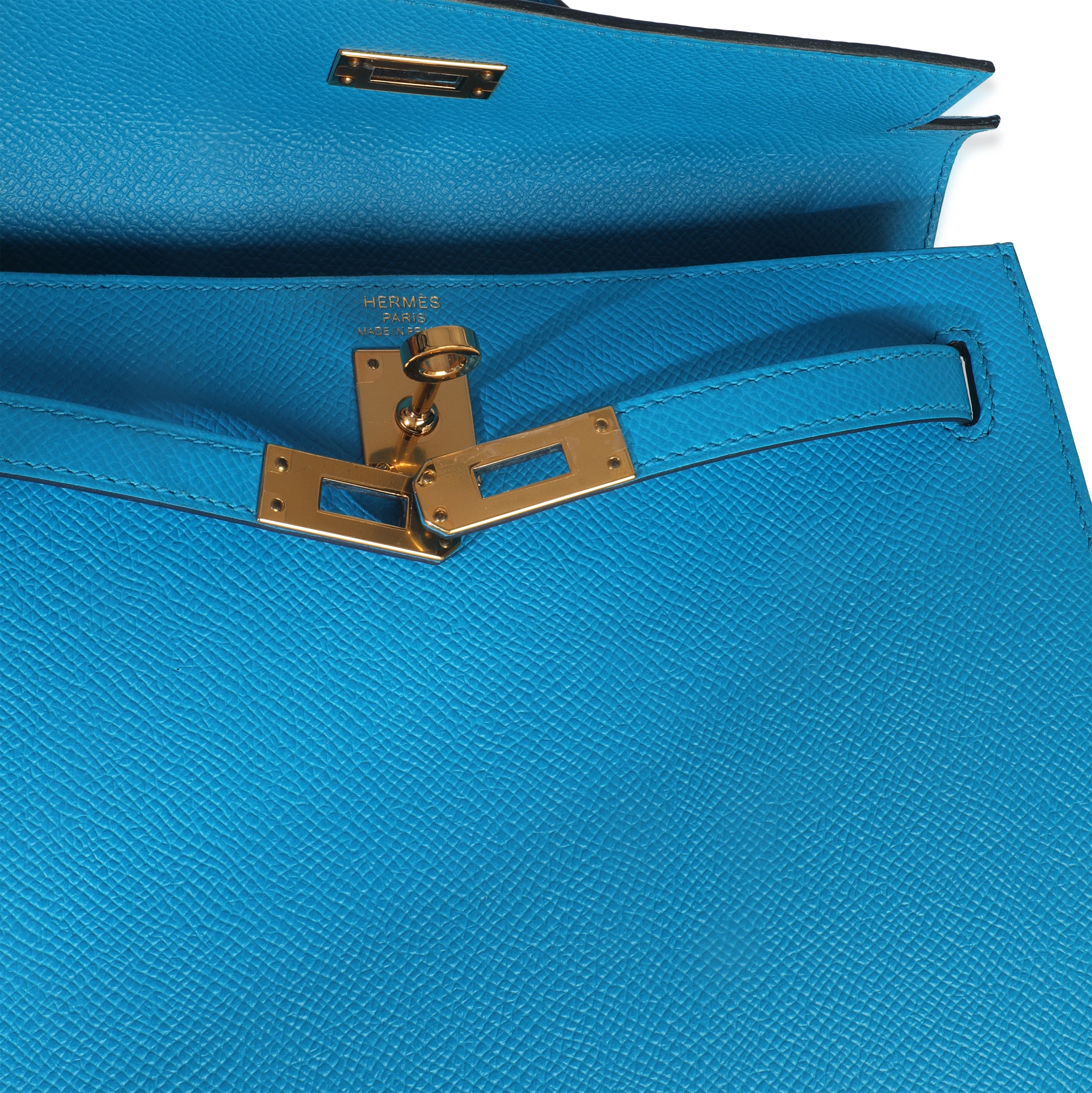 Blue Frida Epsom Sellier Kelly 25 GHW - Image 10